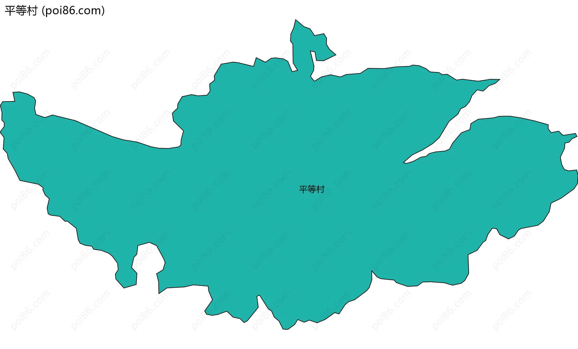 平等村边界地图