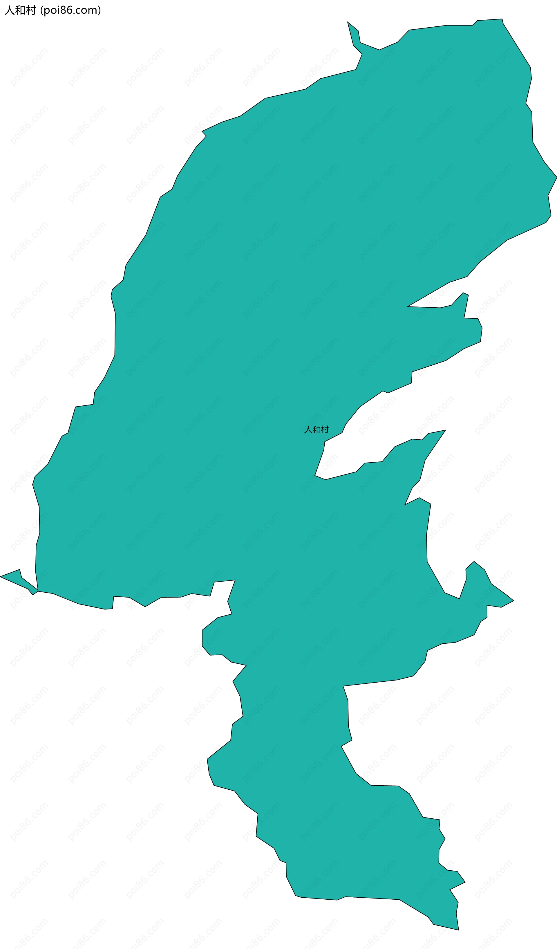 人和村边界地图