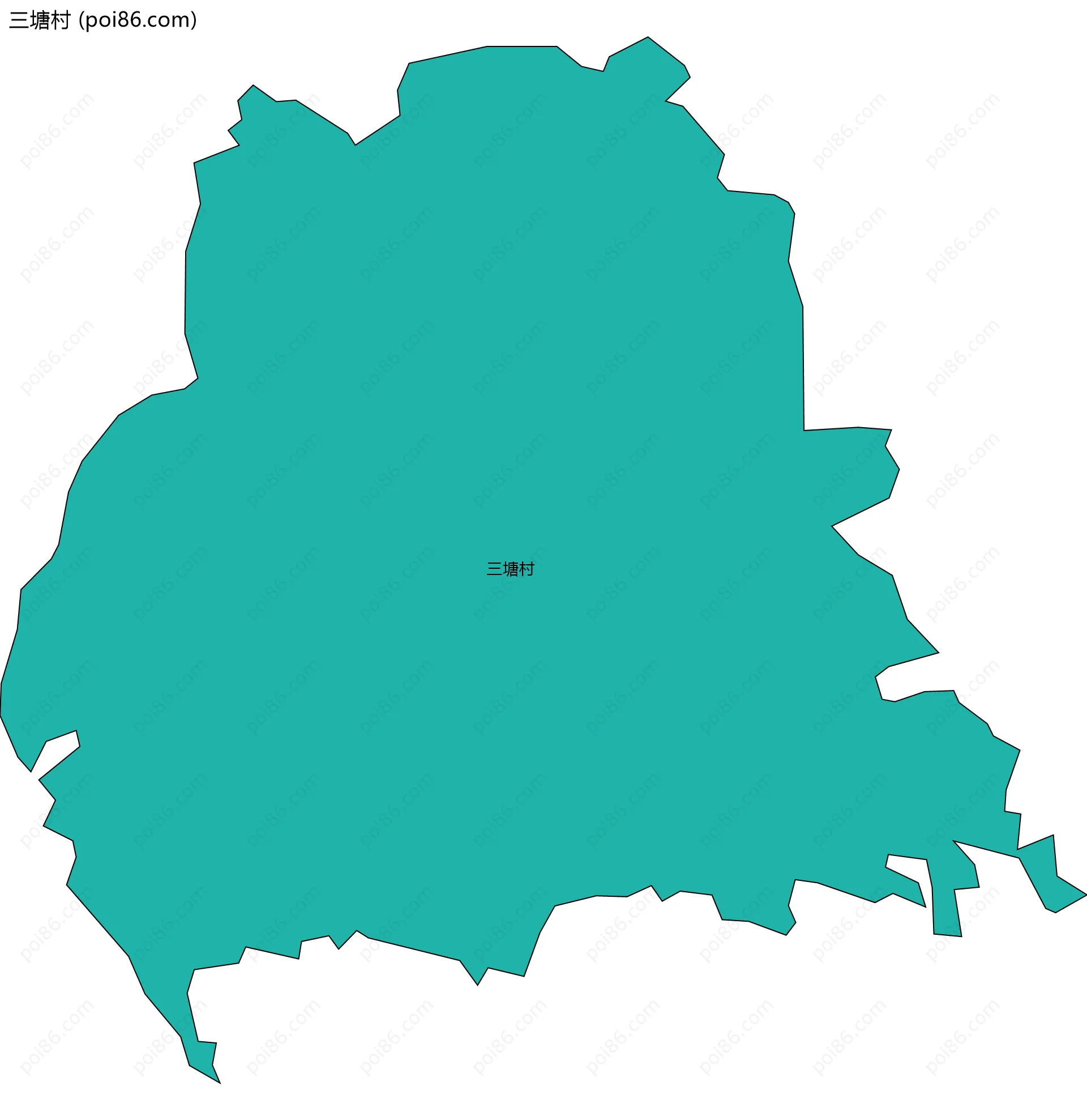 三塘村边界地图