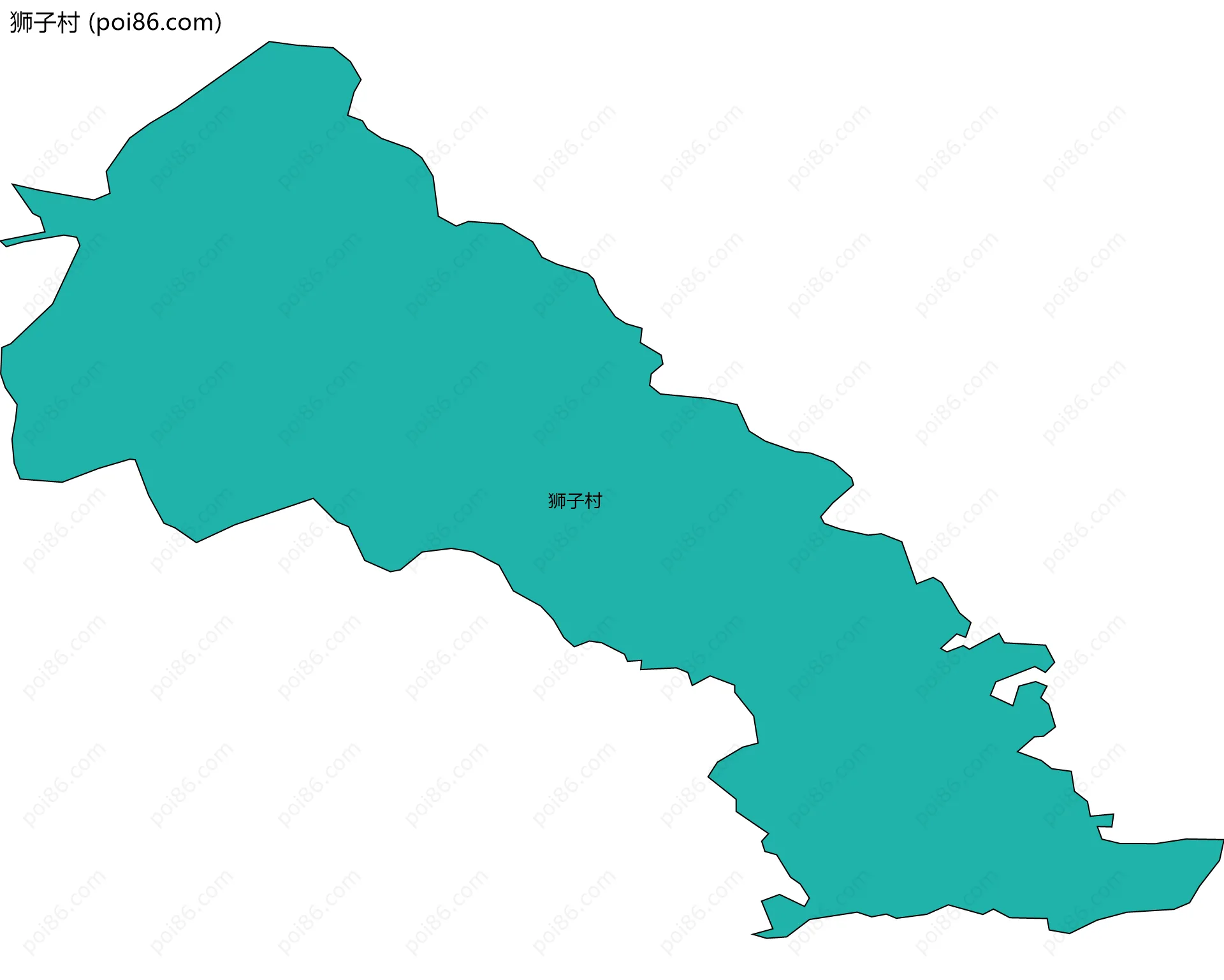 狮子村边界地图