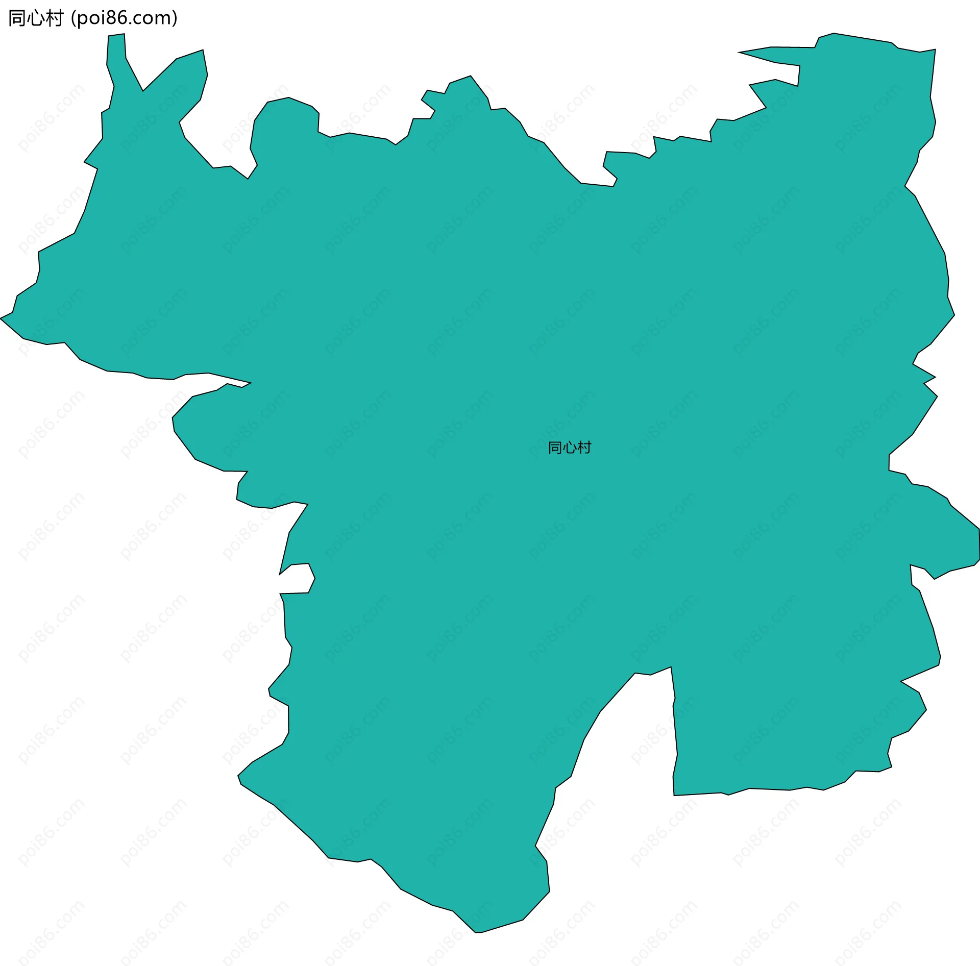 同心村边界地图