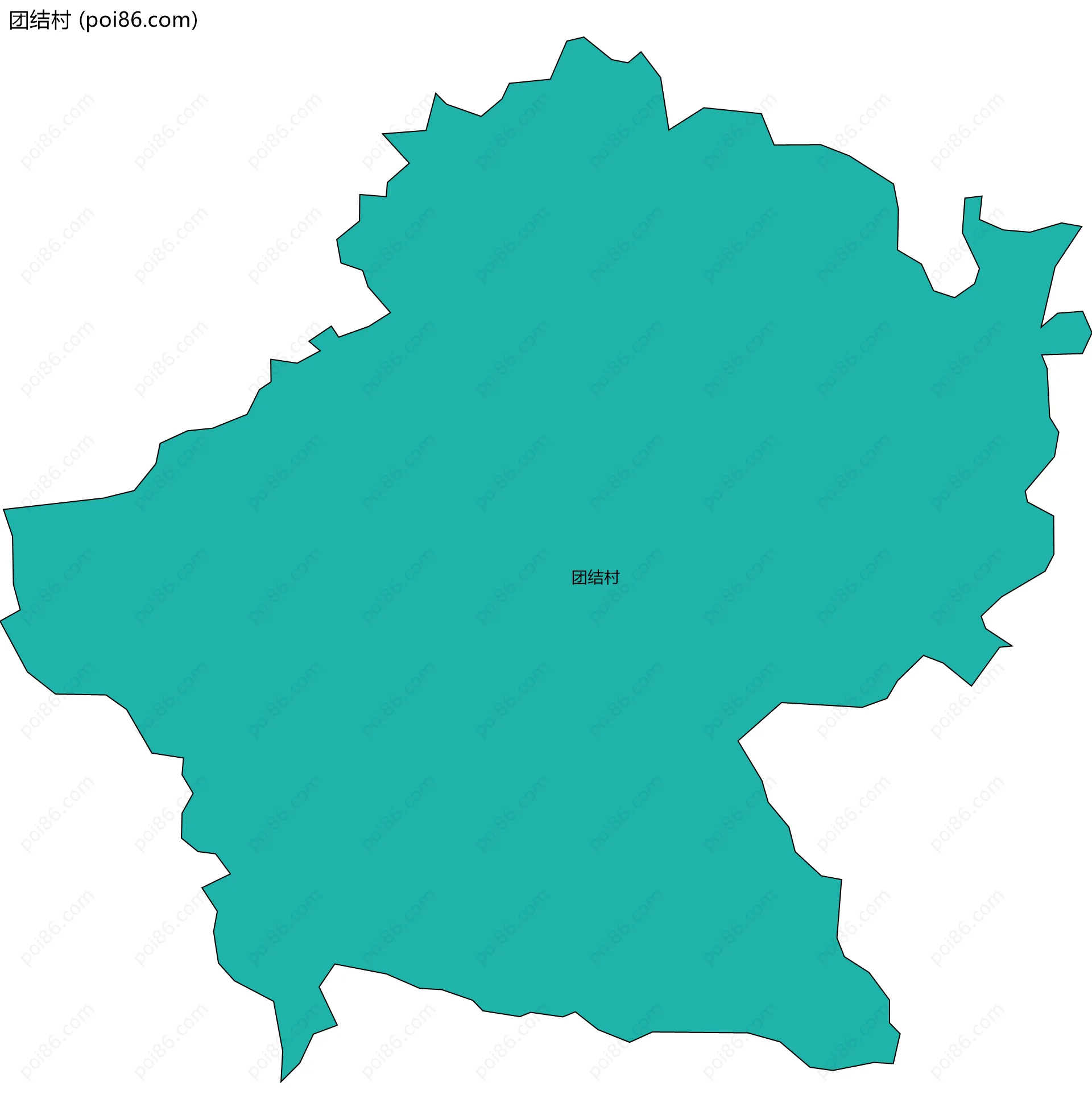 团结村边界地图