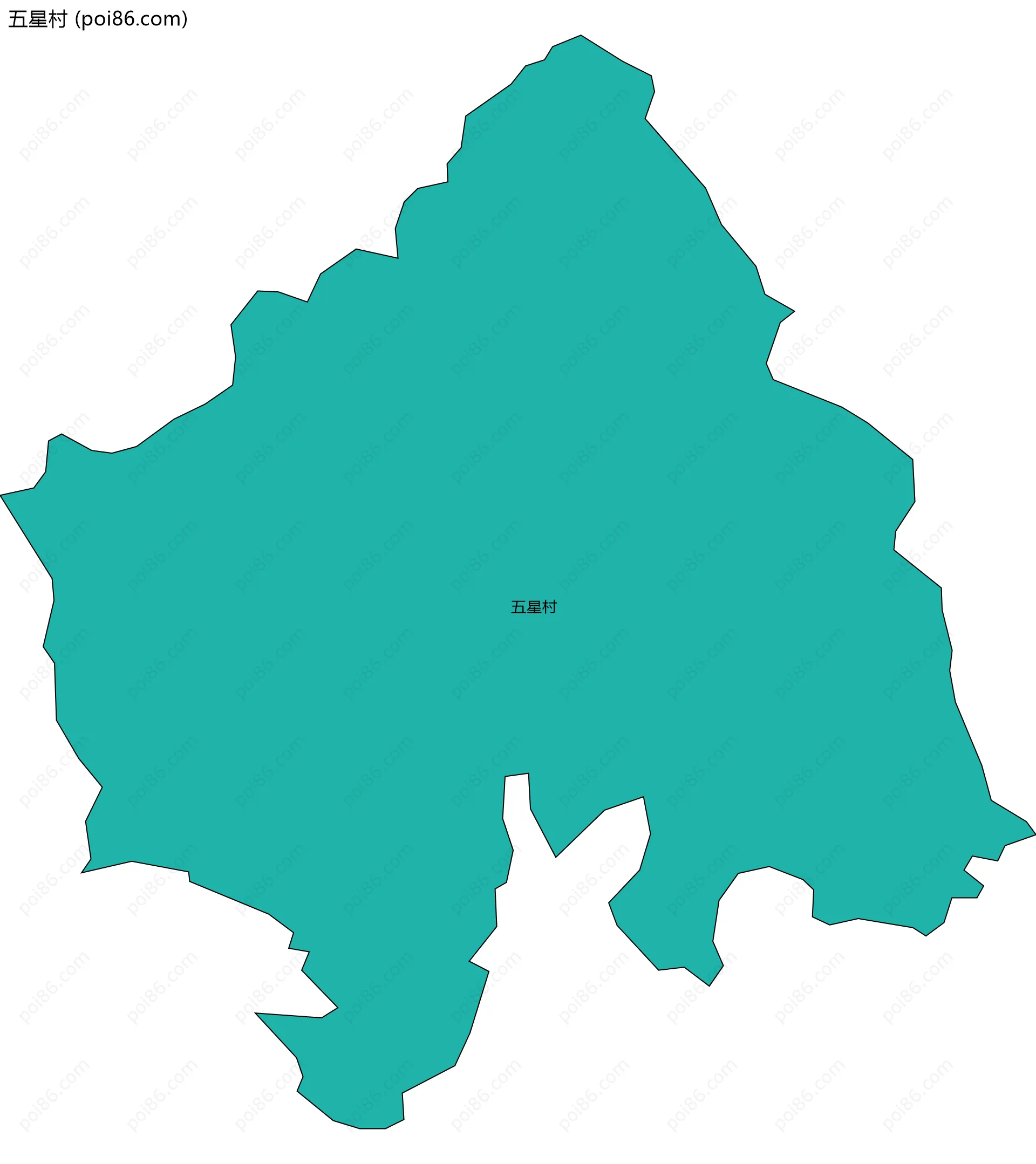 五星村边界地图
