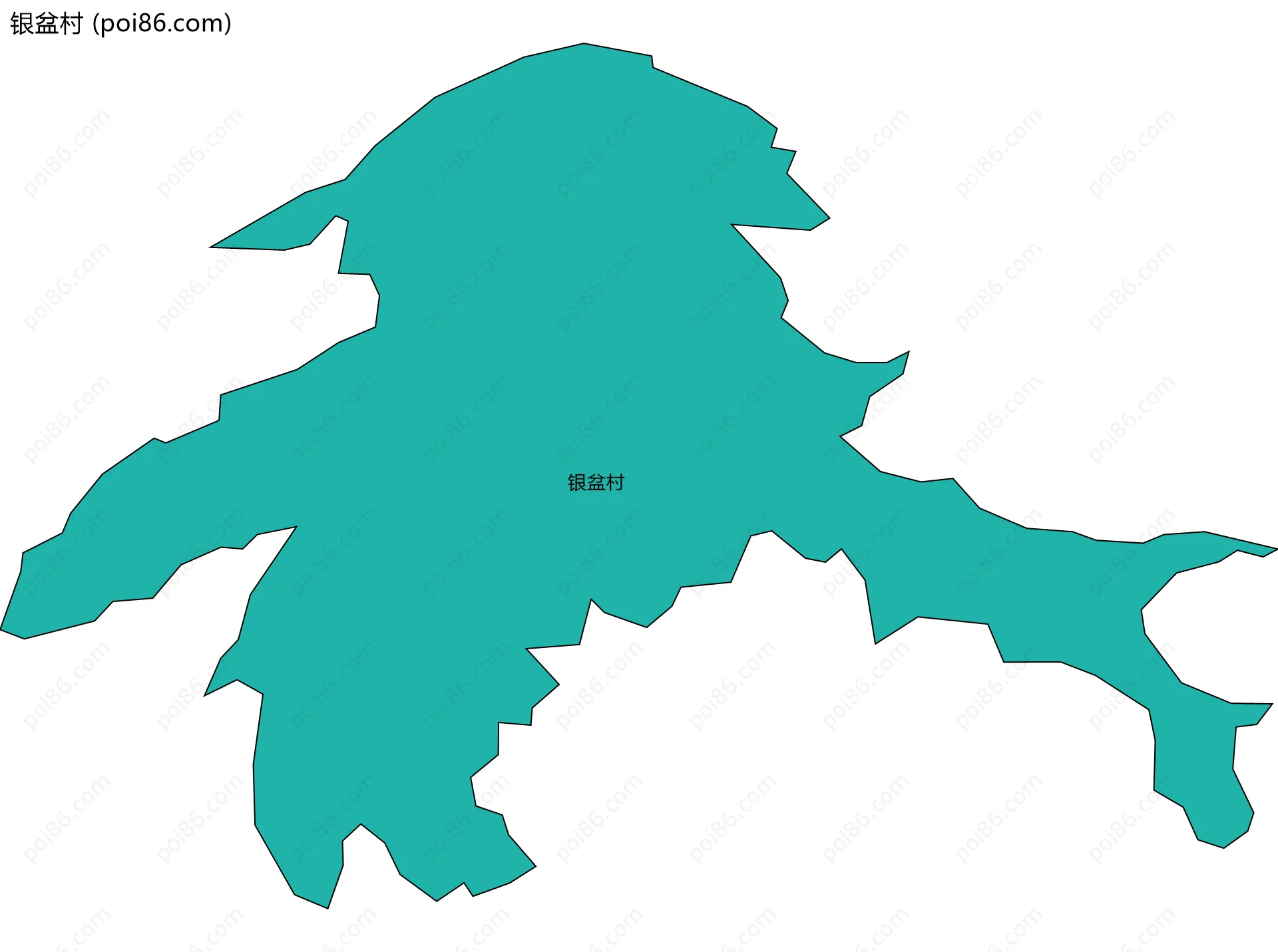银盆村边界地图