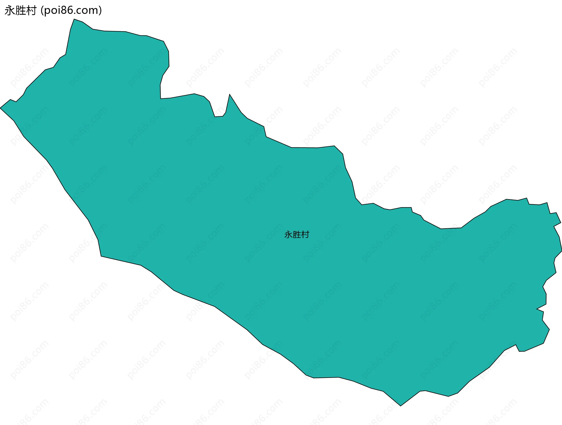 永胜村边界地图