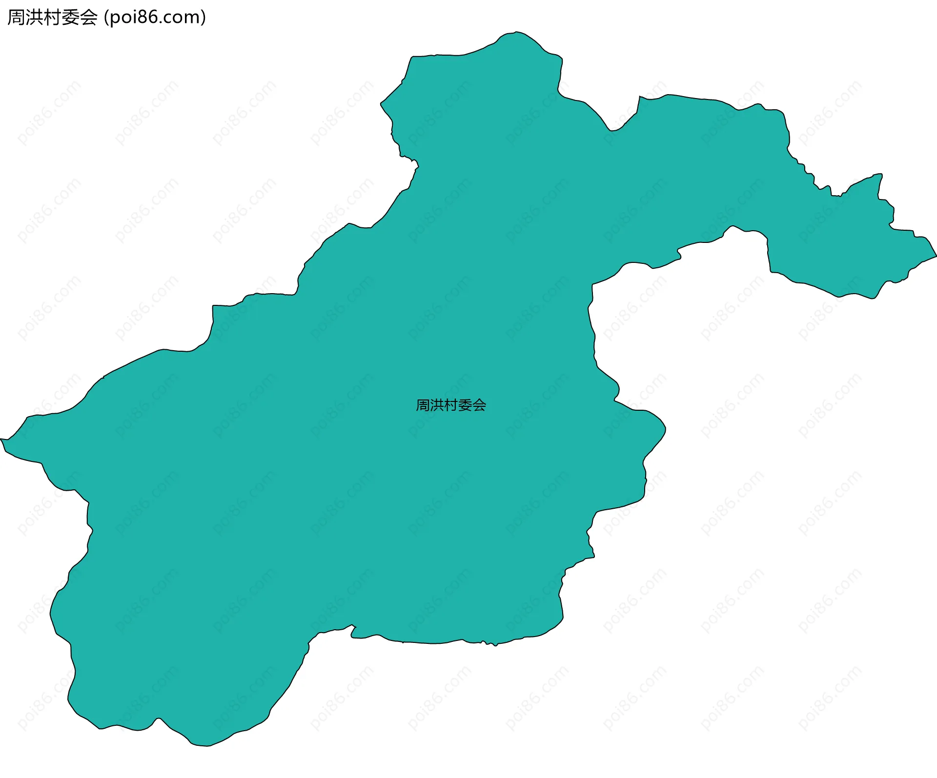 周洪村委会边界地图