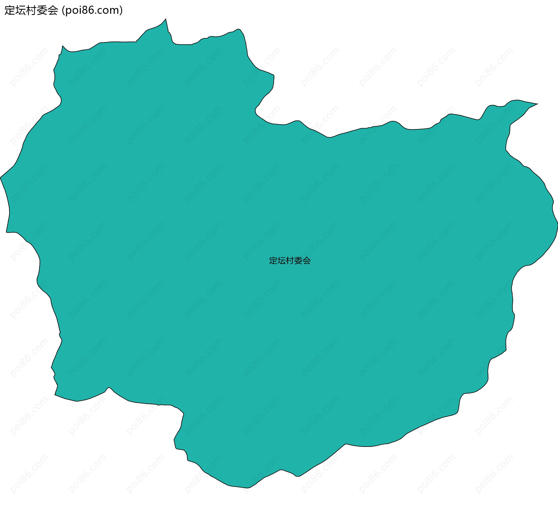 定坛村委会边界地图