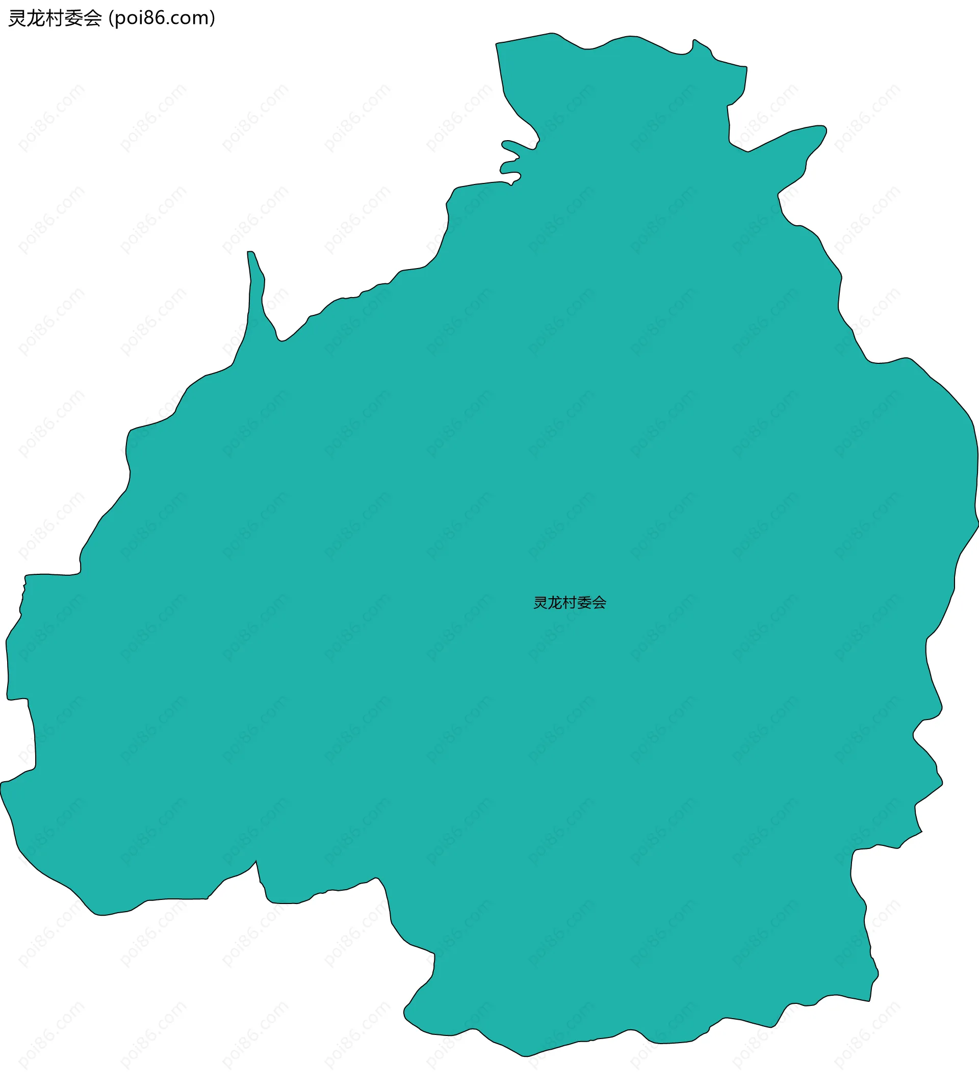 灵龙村委会边界地图