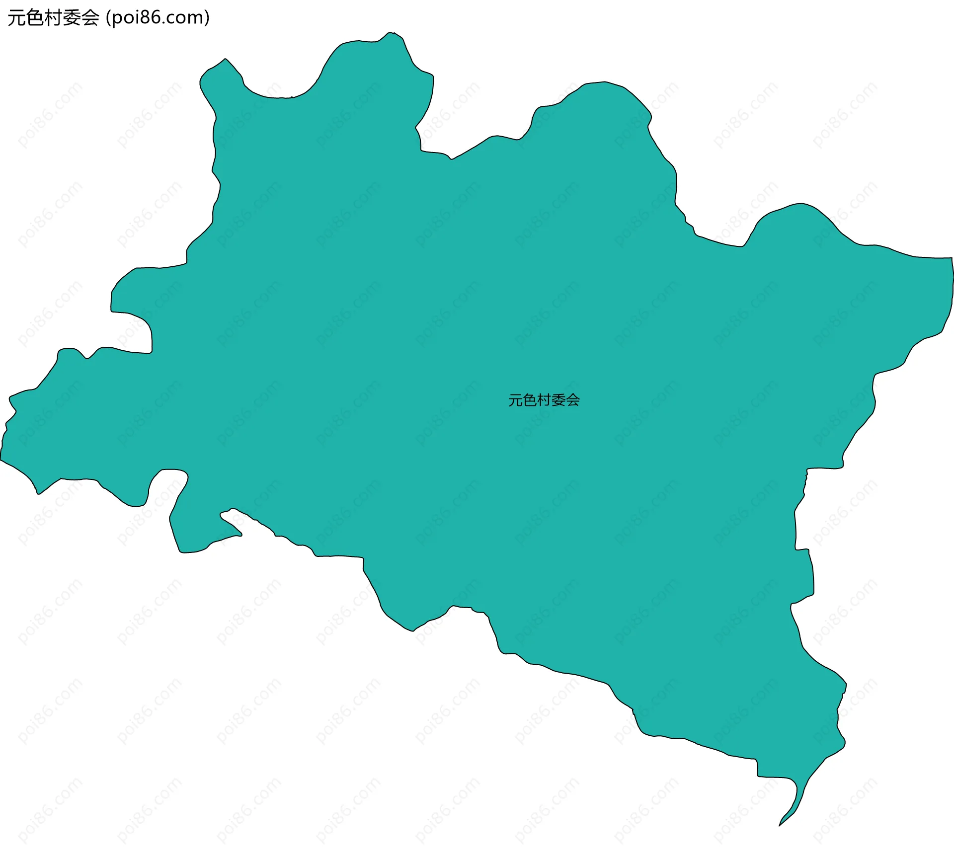 元色村委会边界地图