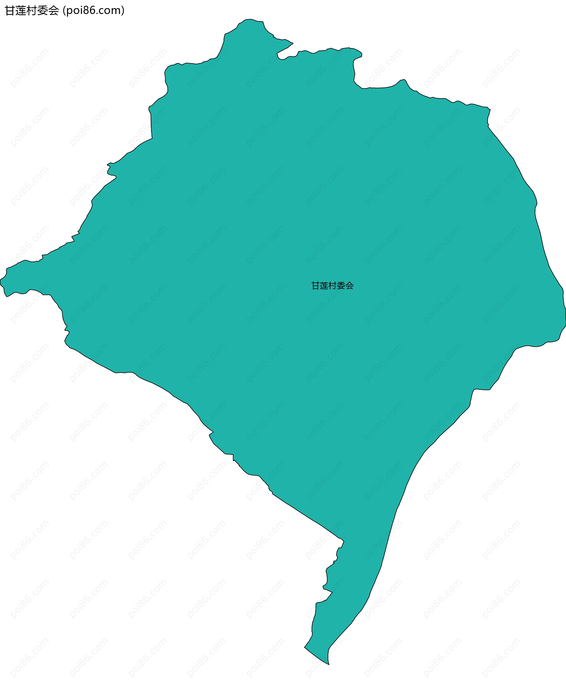 甘莲村委会边界地图