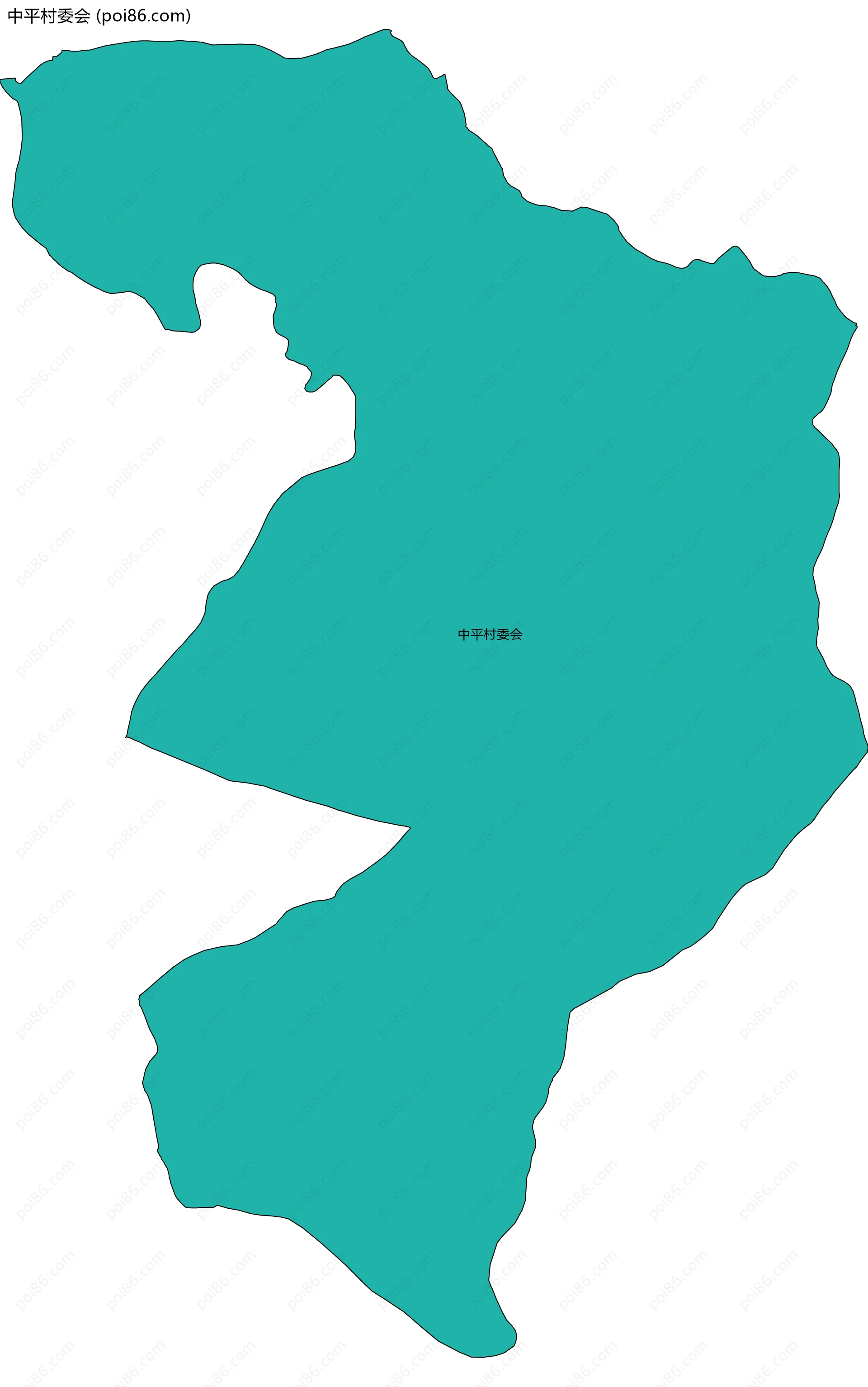 中平村委会边界地图