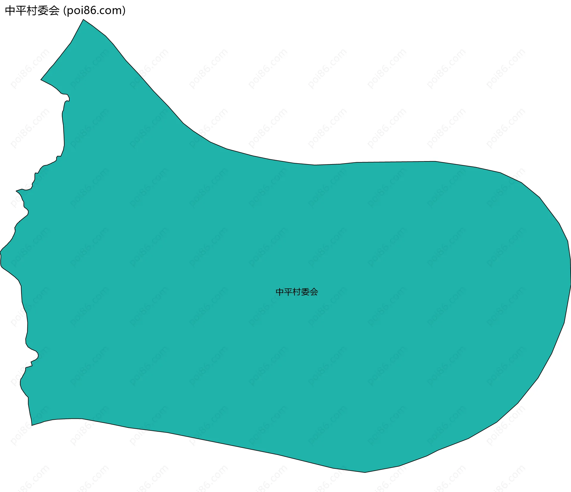 中平村委会边界地图