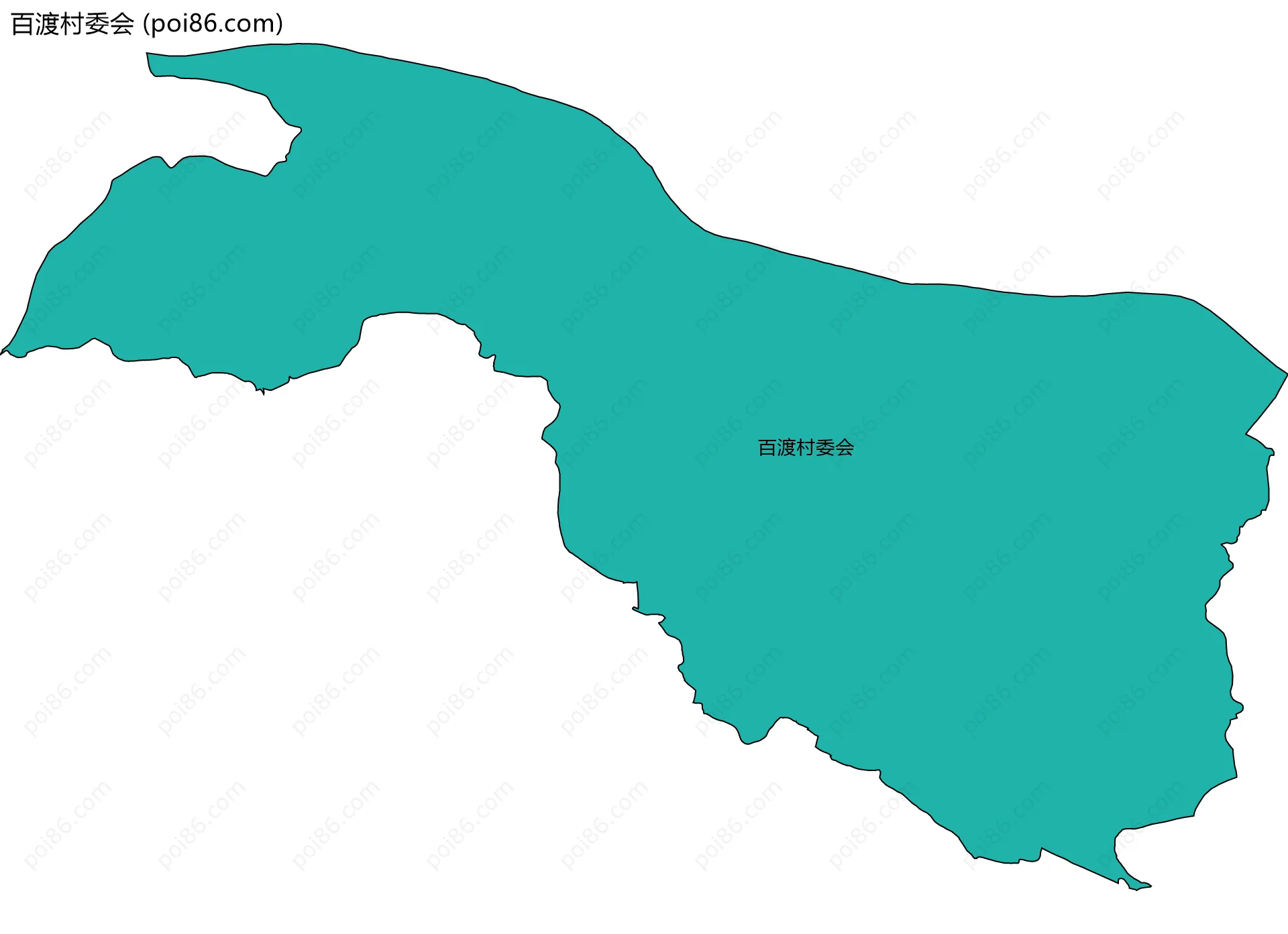 百渡村委会边界地图