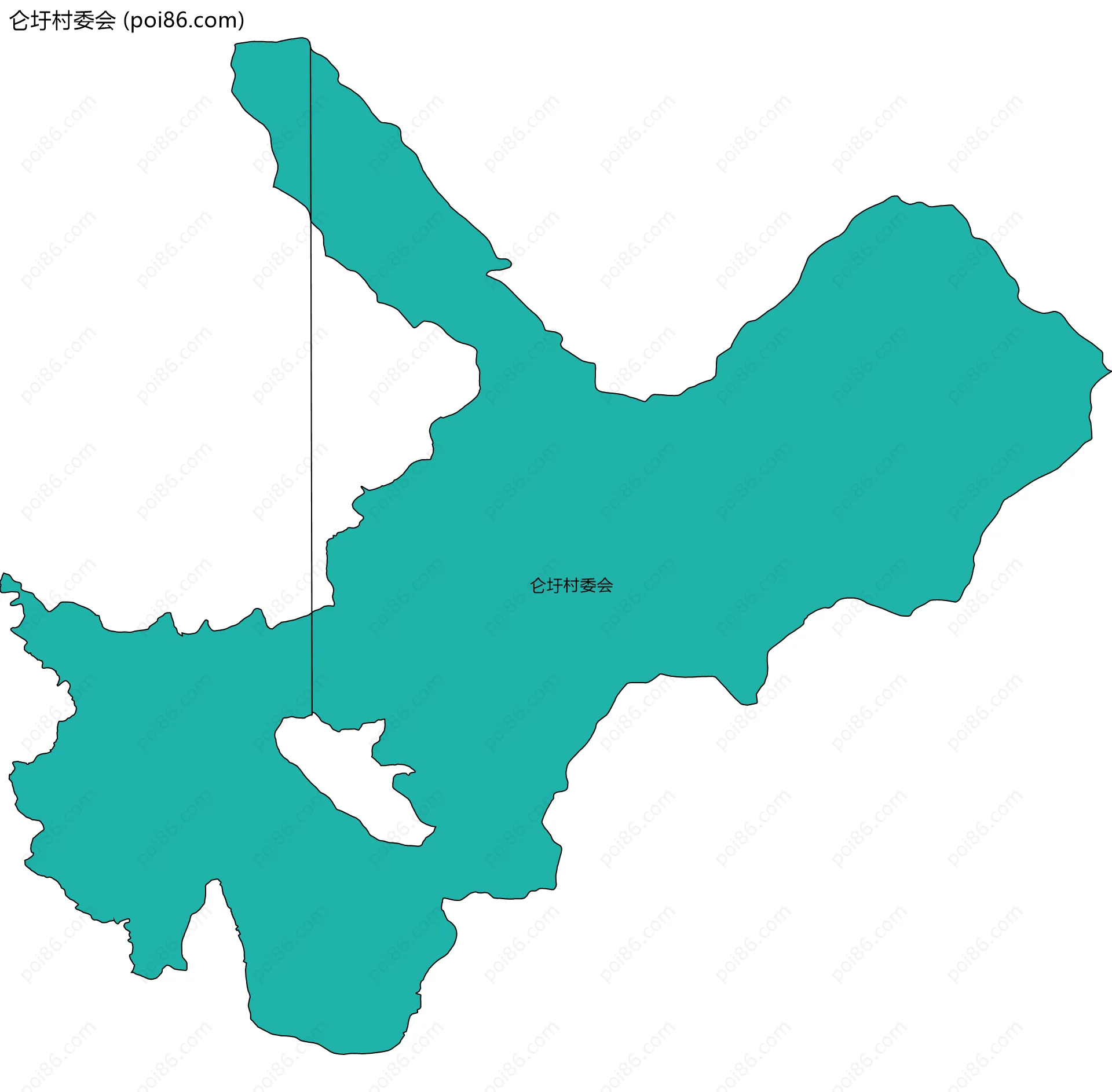 仑圩村委会边界地图