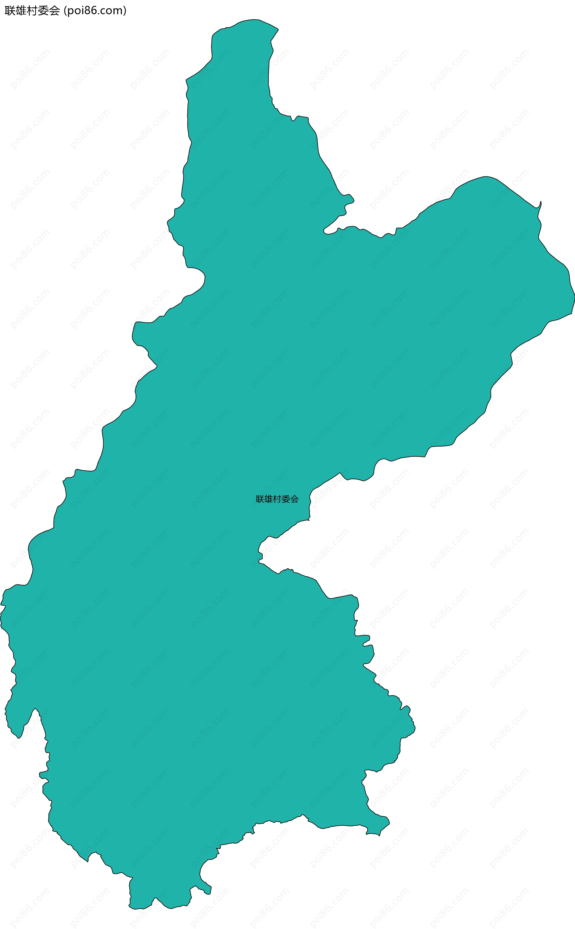 联雄村委会边界地图