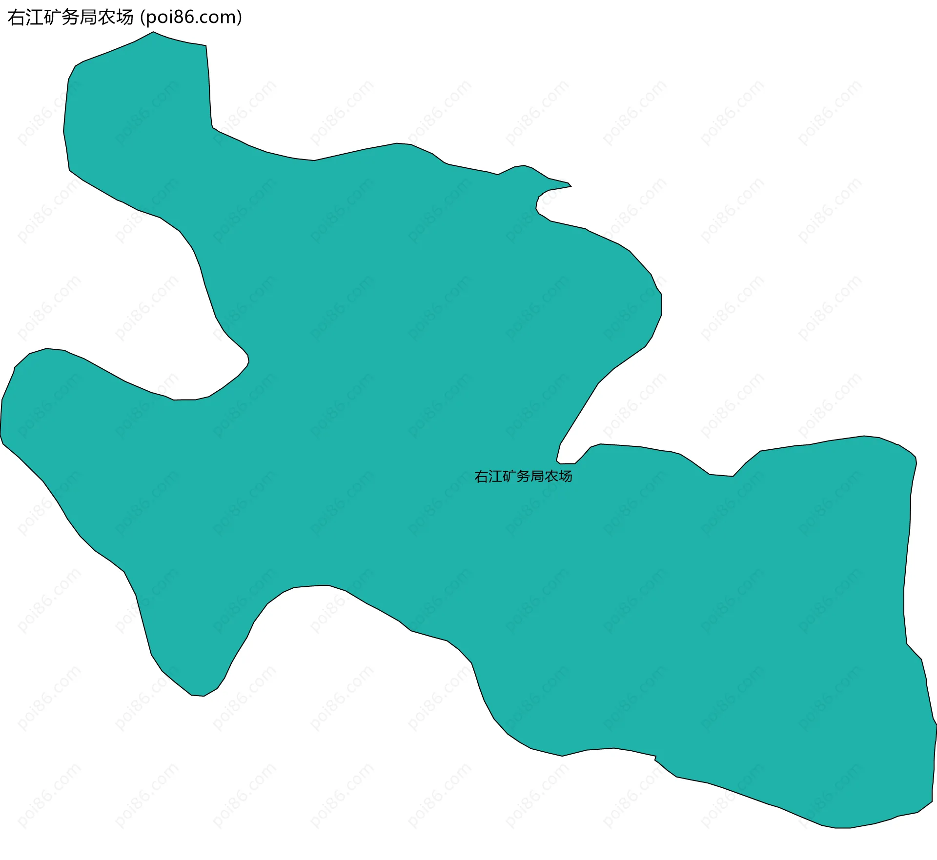 右江矿务局农场边界地图