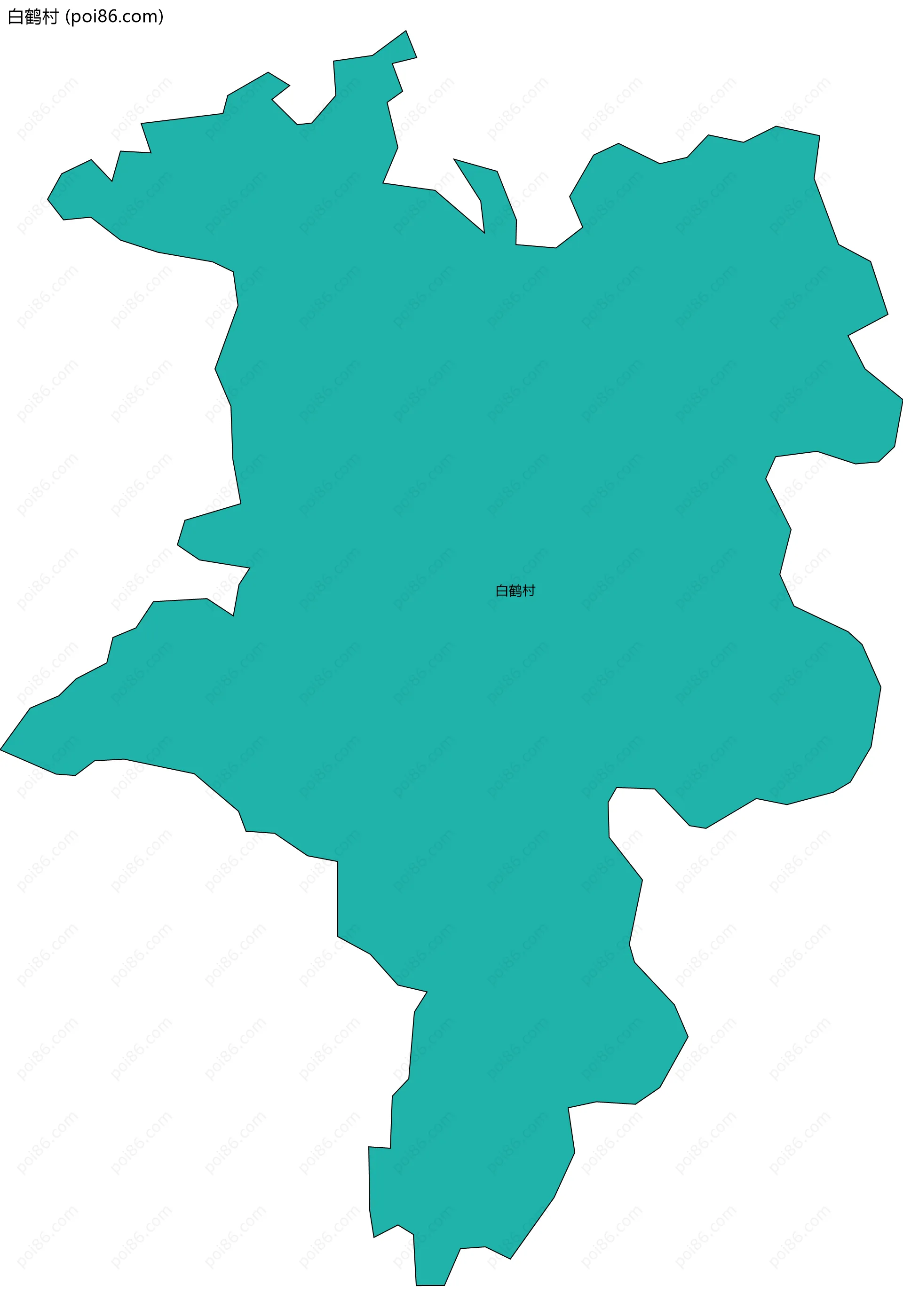 白鹤村边界地图