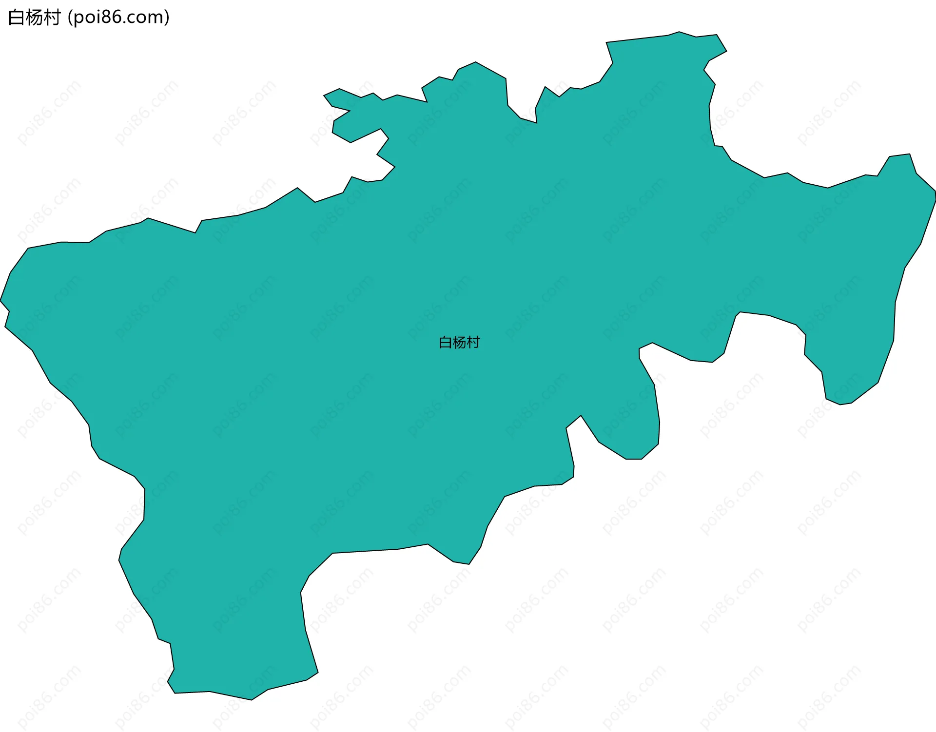 白杨村边界地图