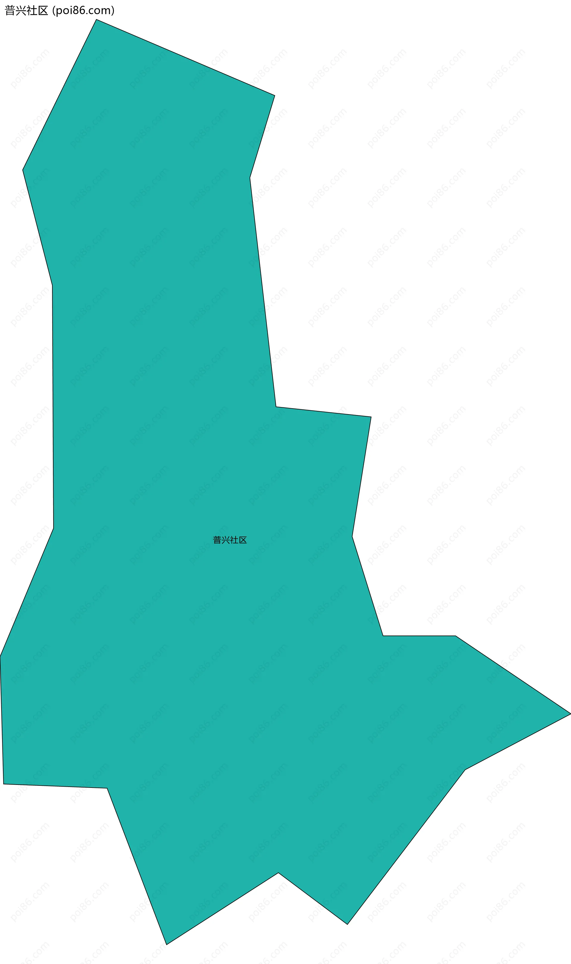 普兴社区边界地图