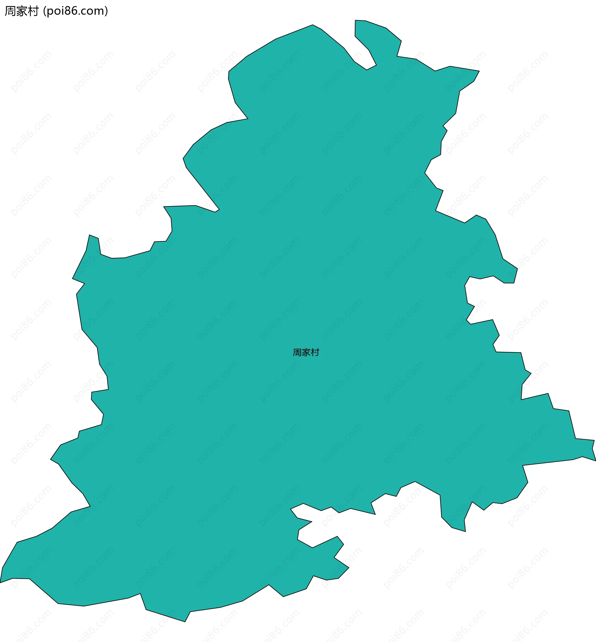 周家村边界地图