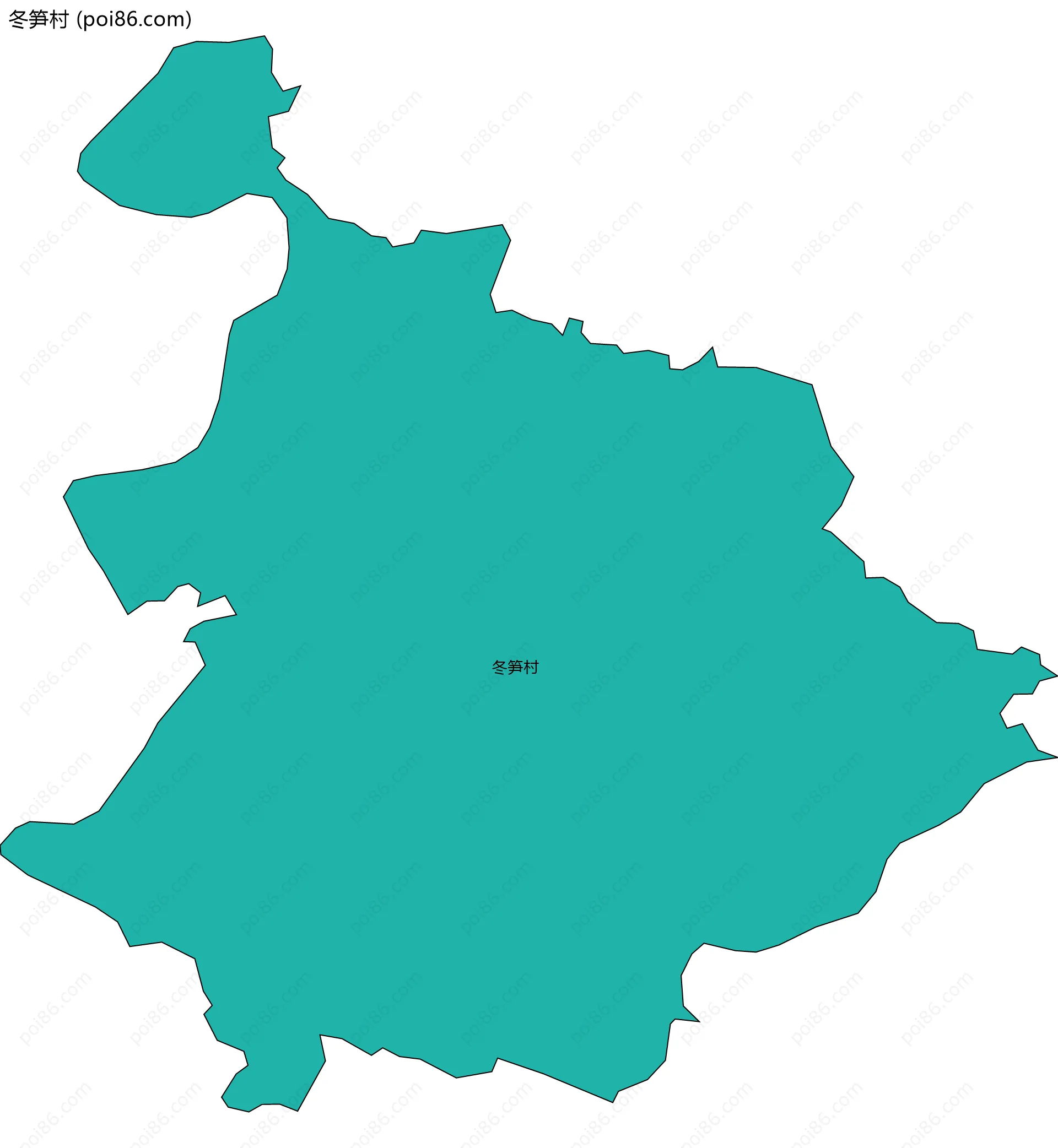 冬笋村边界地图
