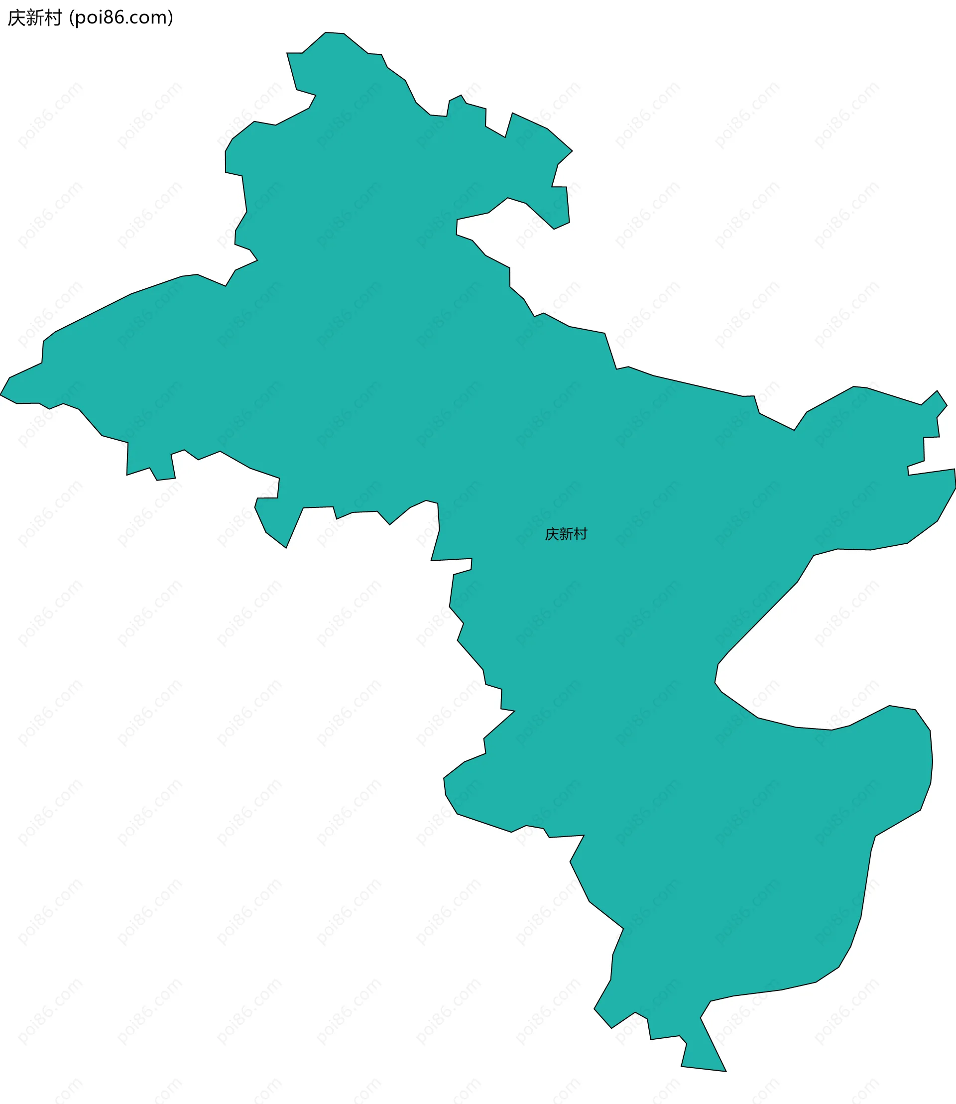 庆新村边界地图