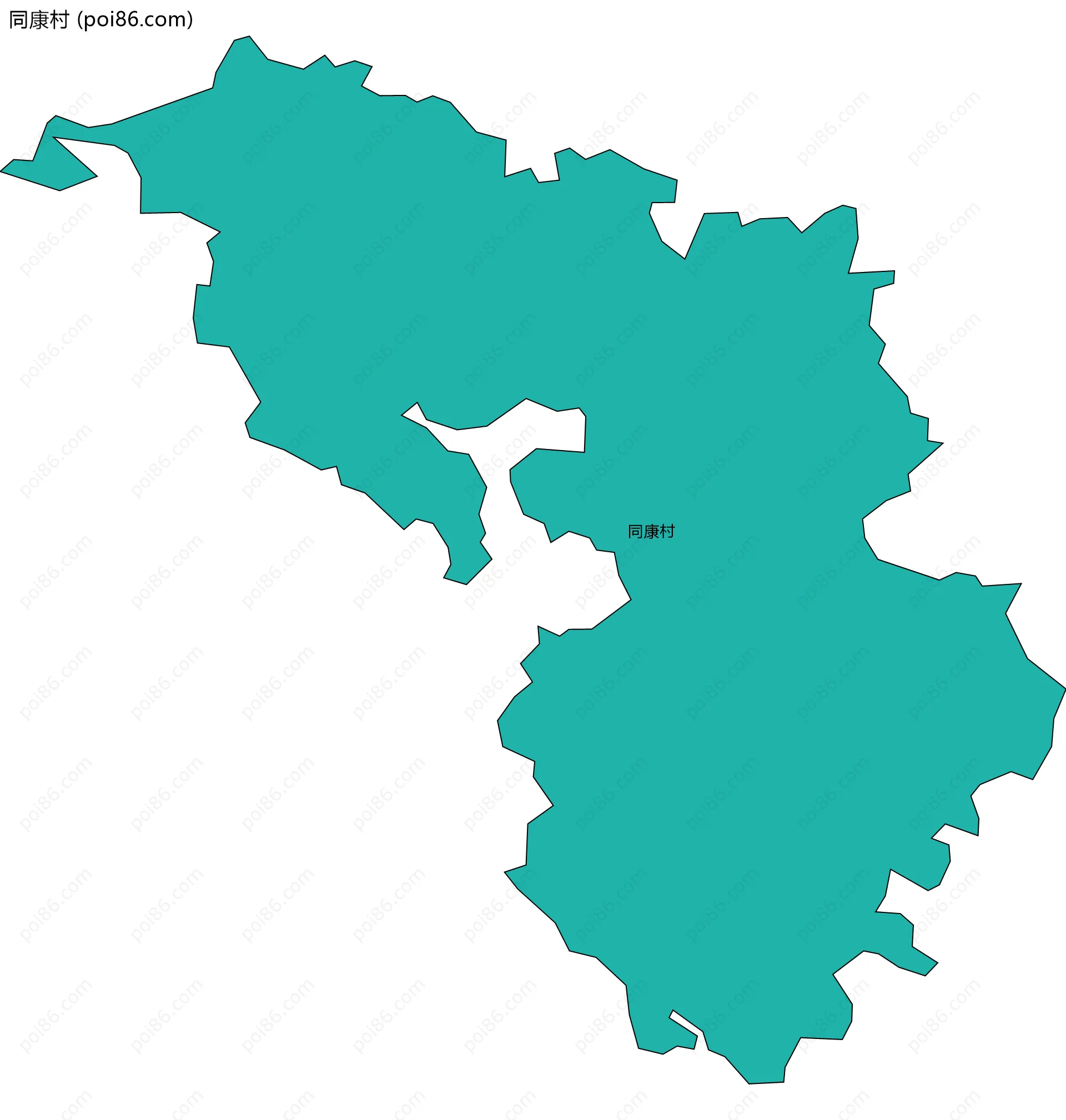 同康村边界地图