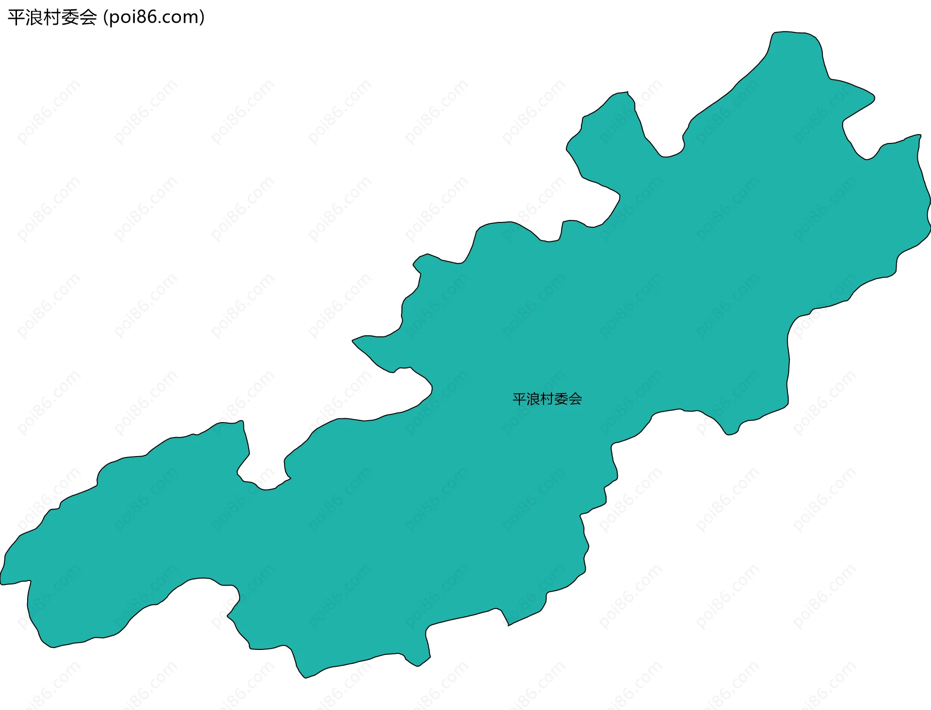 平浪村委会边界地图