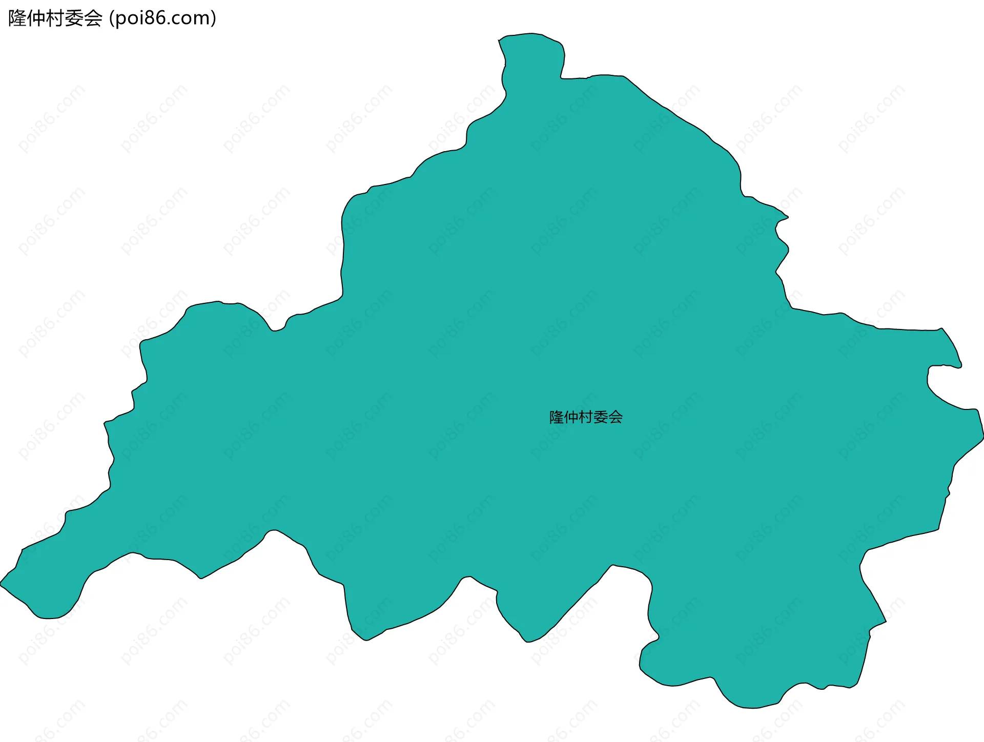 隆仲村委会边界地图