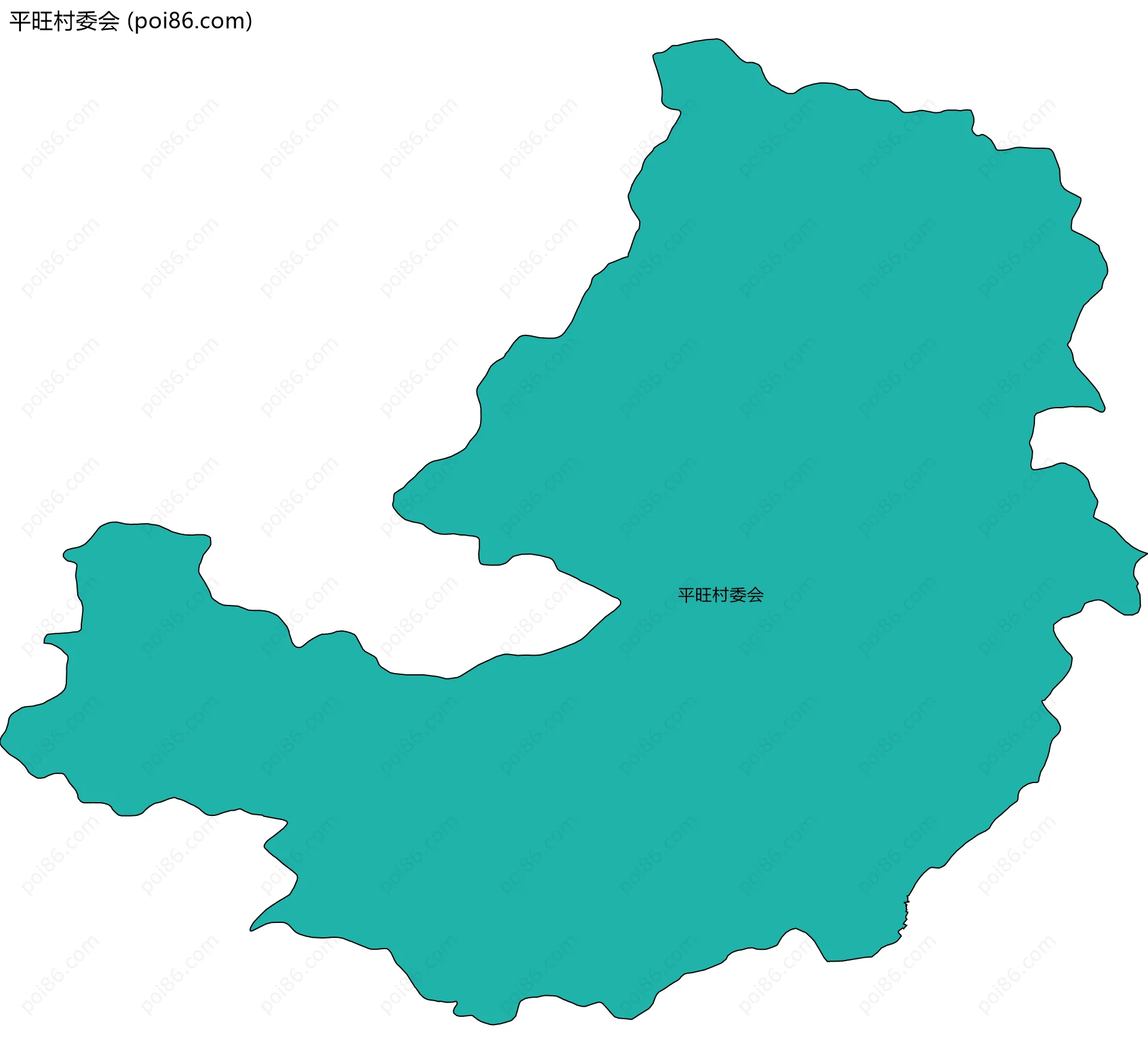 平旺村委会边界地图