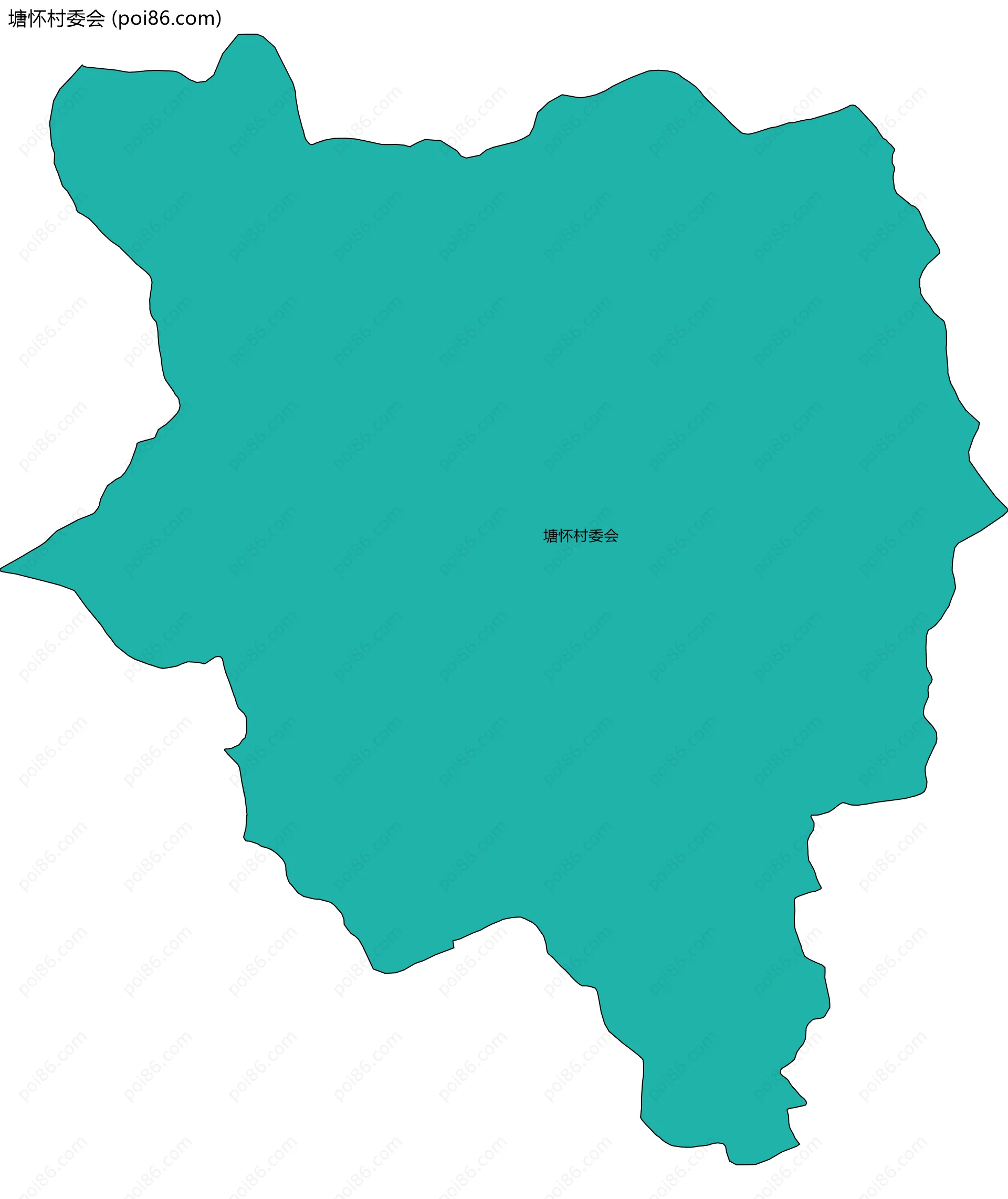 塘怀村委会边界地图