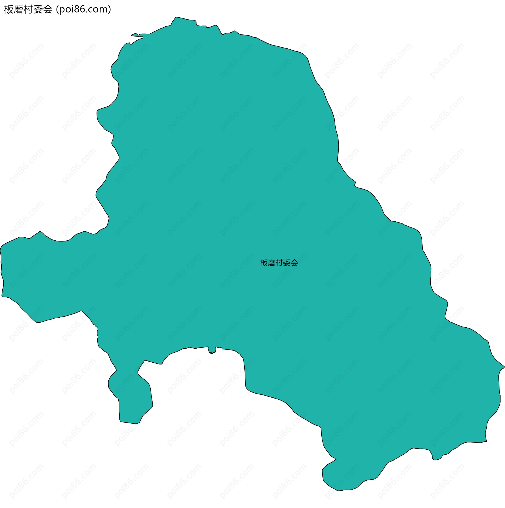 板磨村委会边界地图