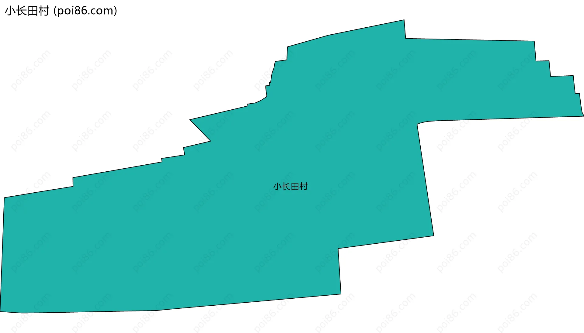 小长田村边界地图