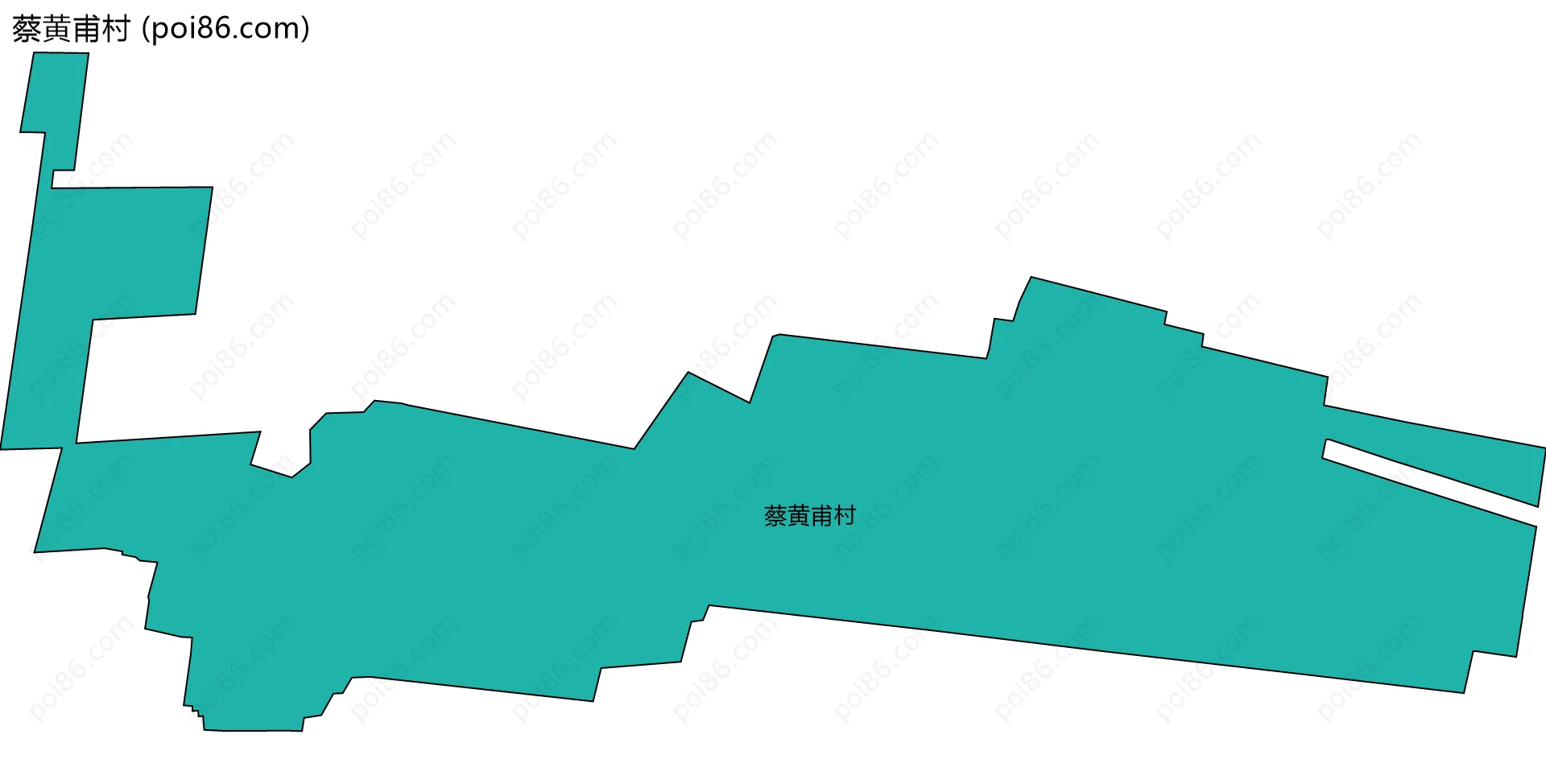 蔡黄甫村边界地图