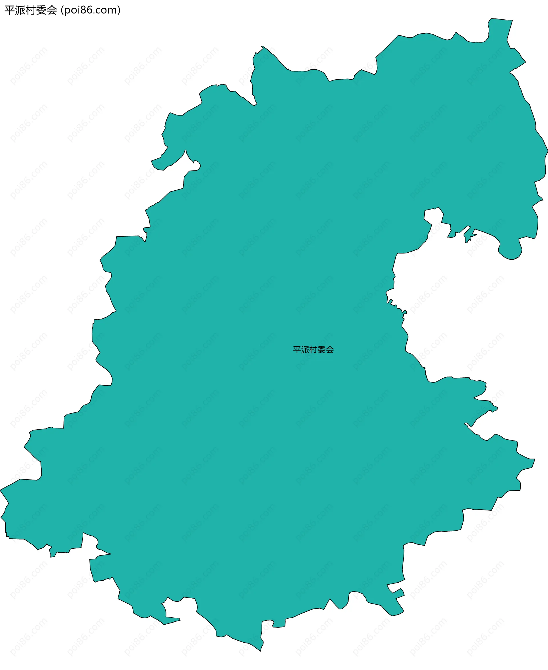 平派村委会边界地图