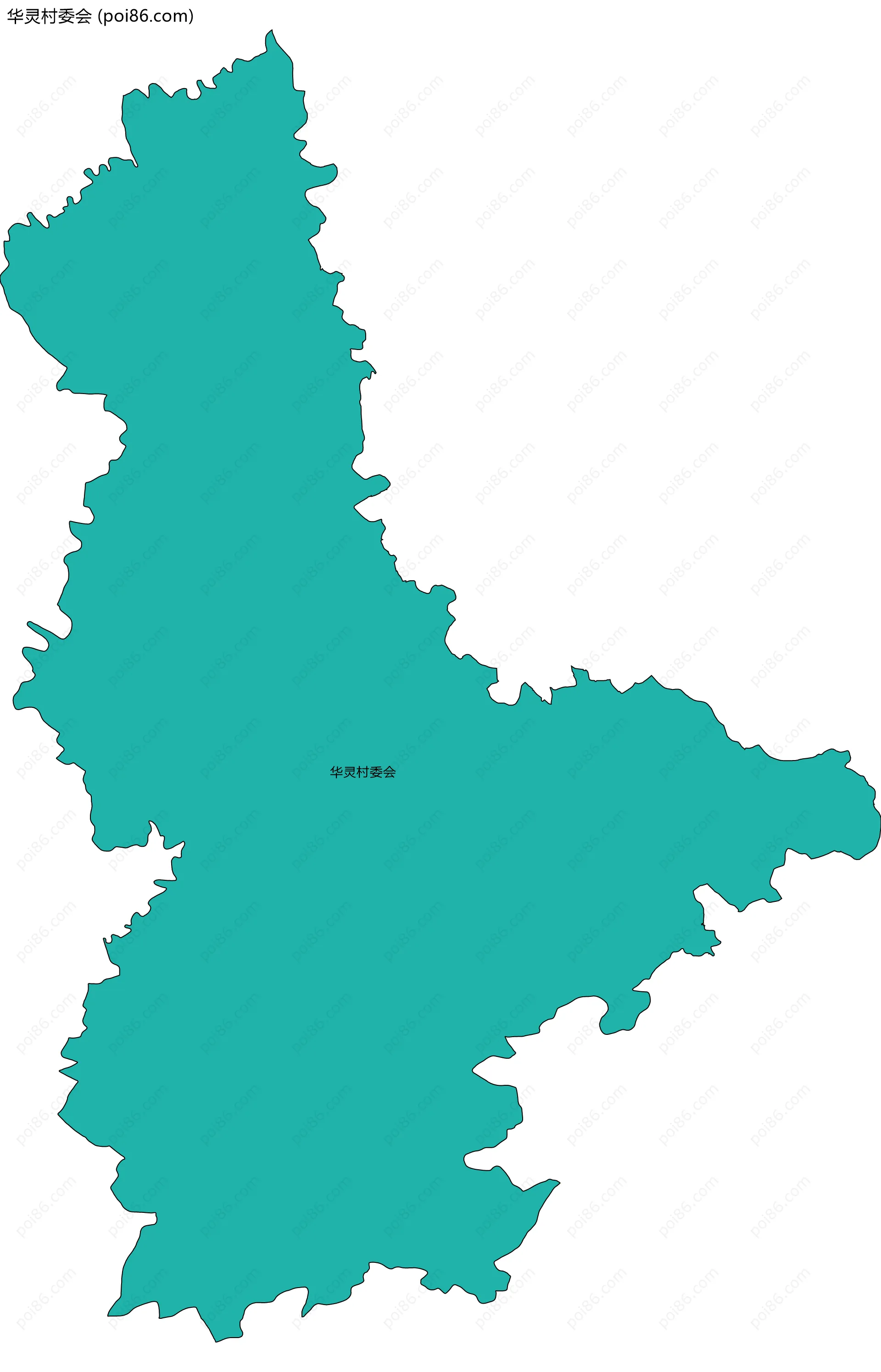 华灵村委会边界地图