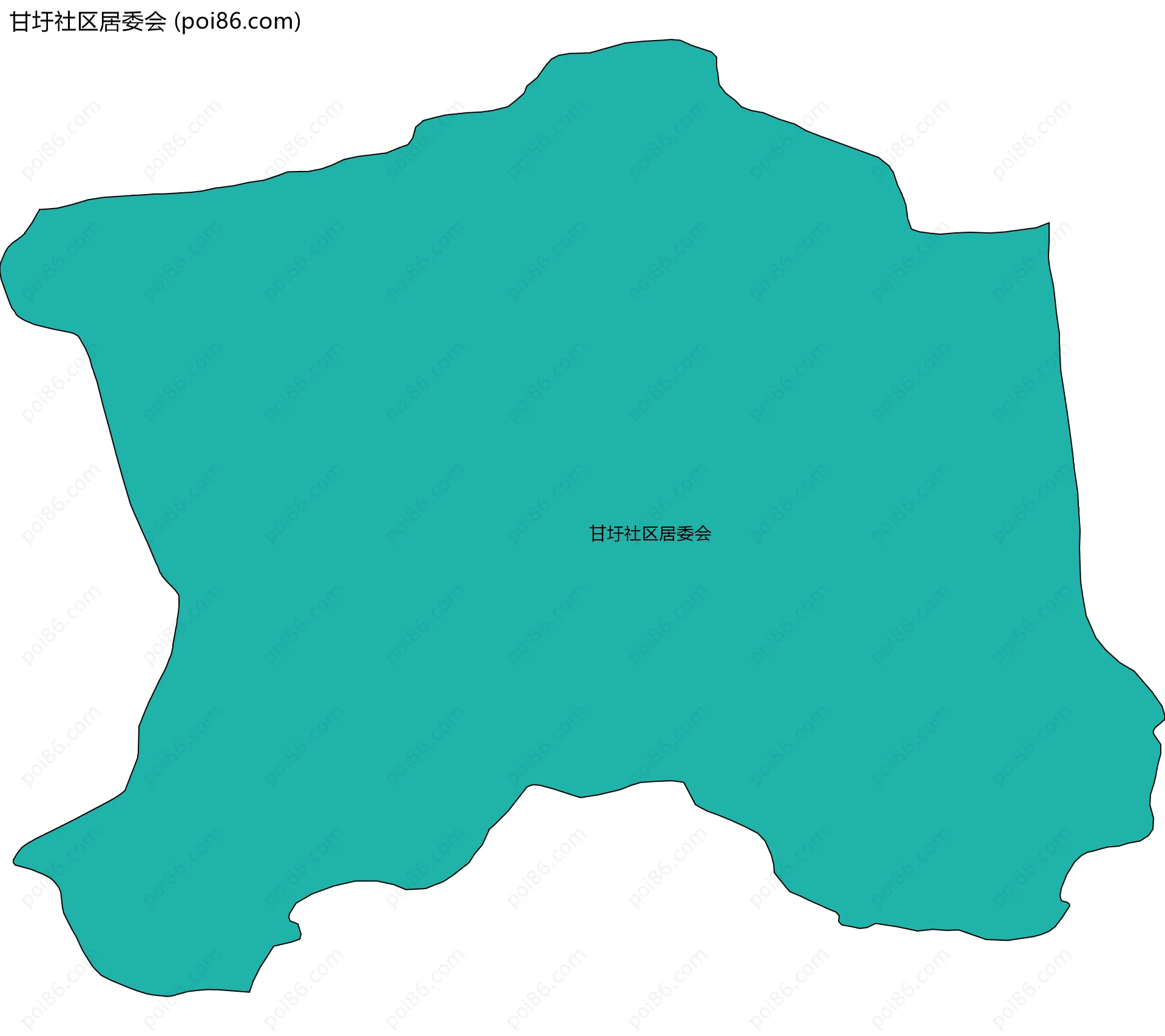 甘圩社区居委会边界地图