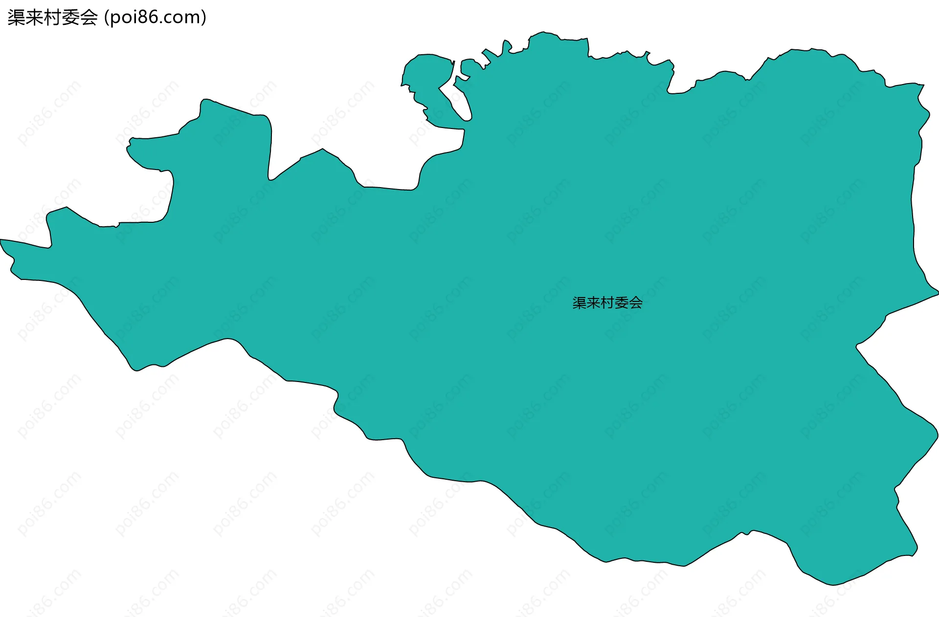 渠来村委会边界地图