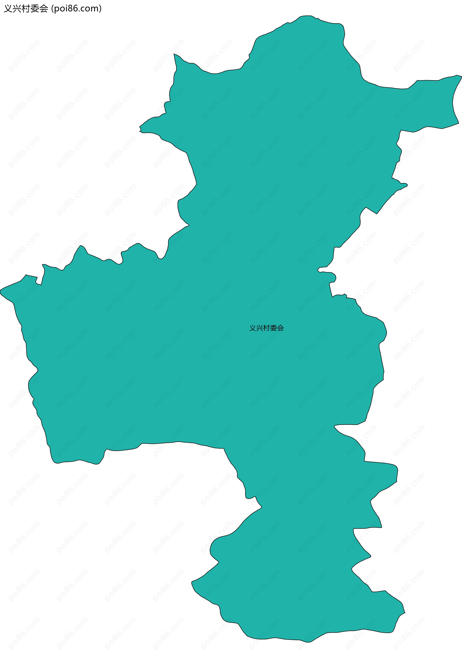 义兴村委会边界地图
