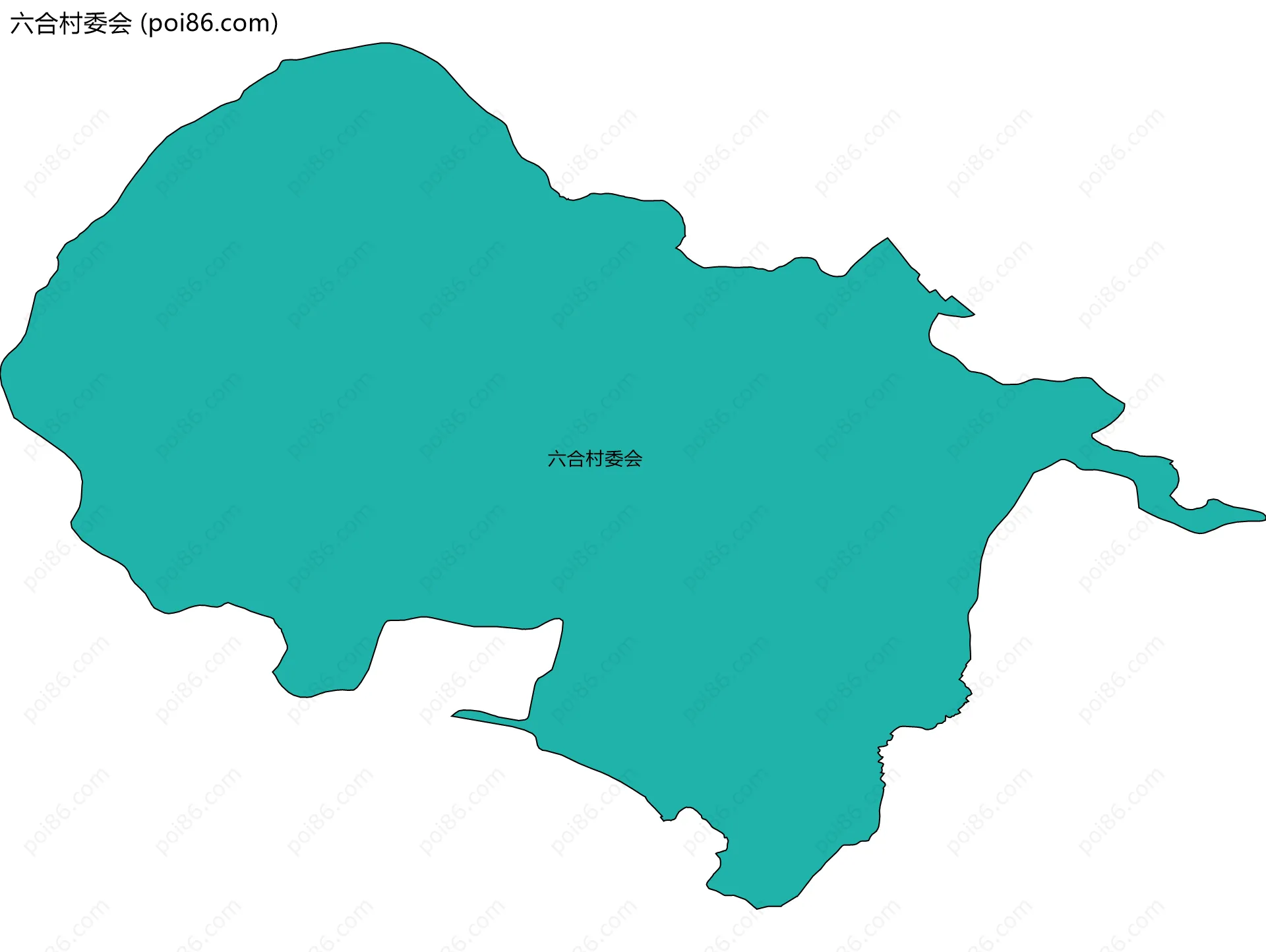 六合村委会边界地图