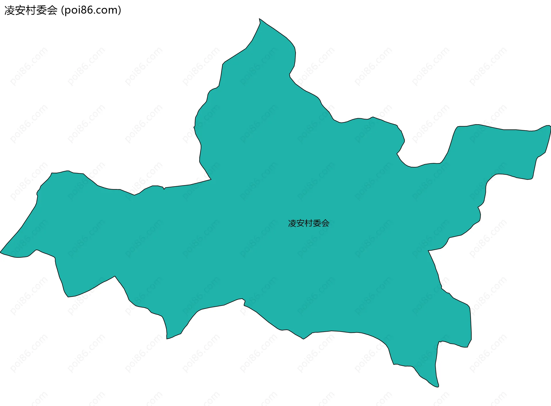 凌安村委会边界地图