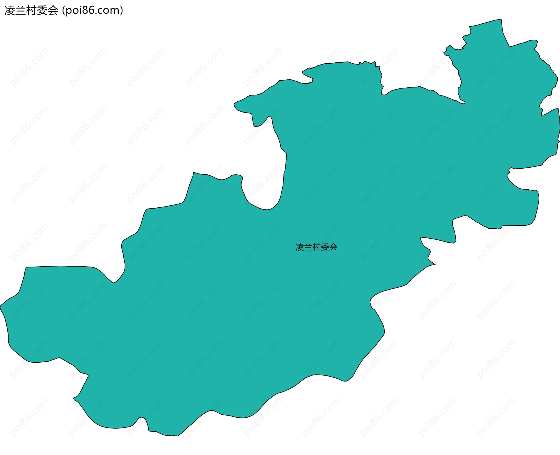 凌兰村委会边界地图