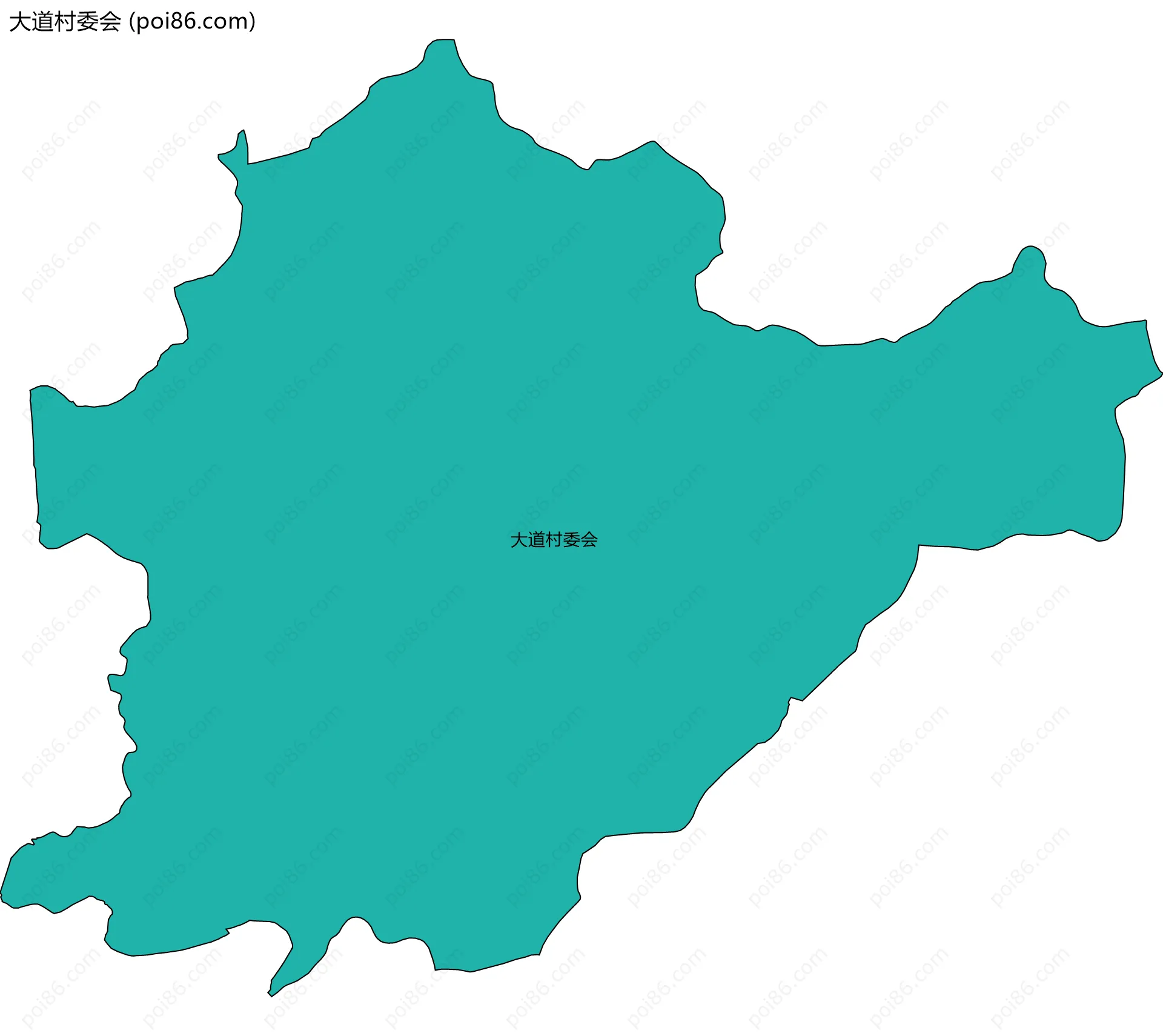 大道村委会边界地图