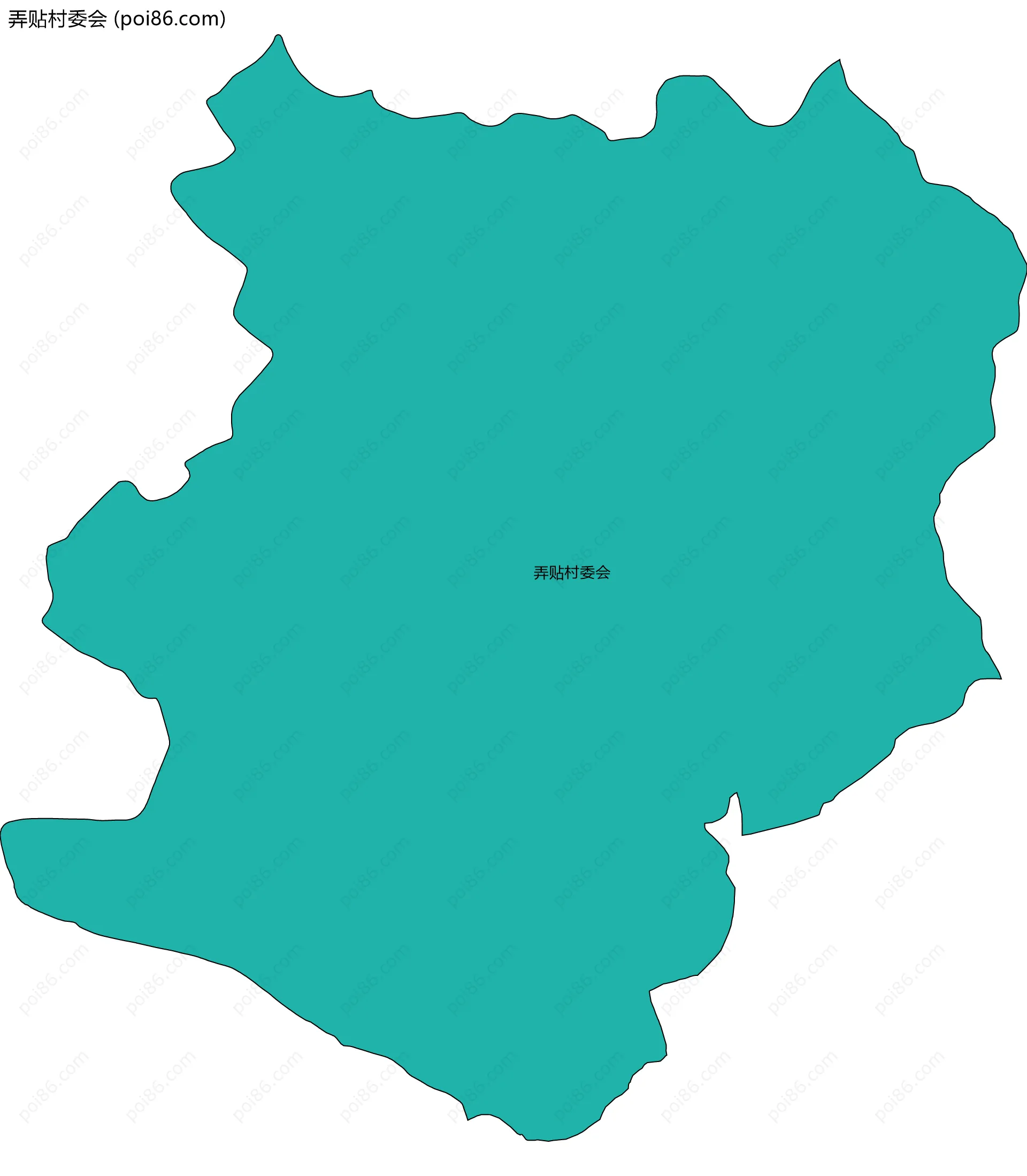 弄贴村委会边界地图
