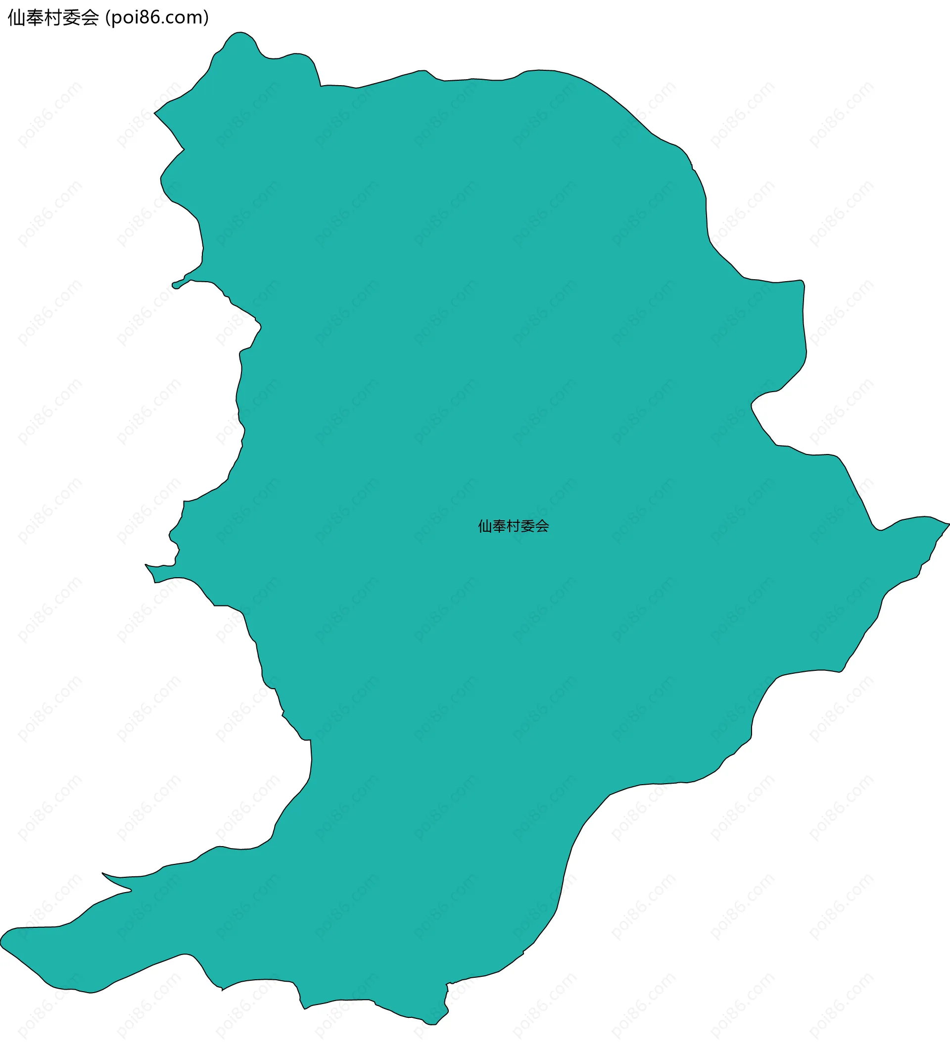 仙奉村委会边界地图