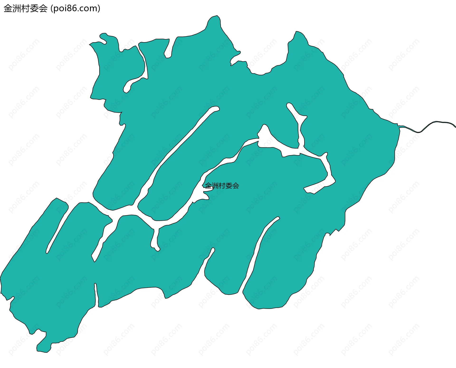 金洲村委会边界地图