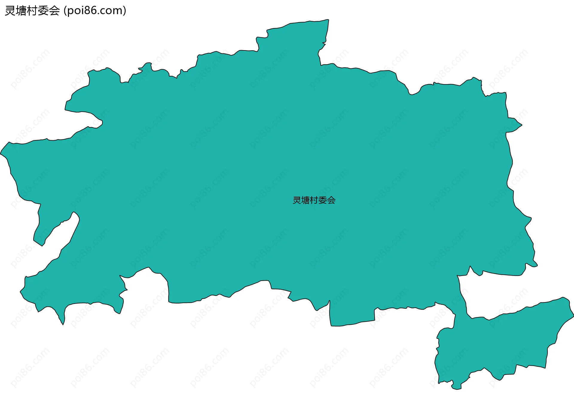 灵塘村委会边界地图