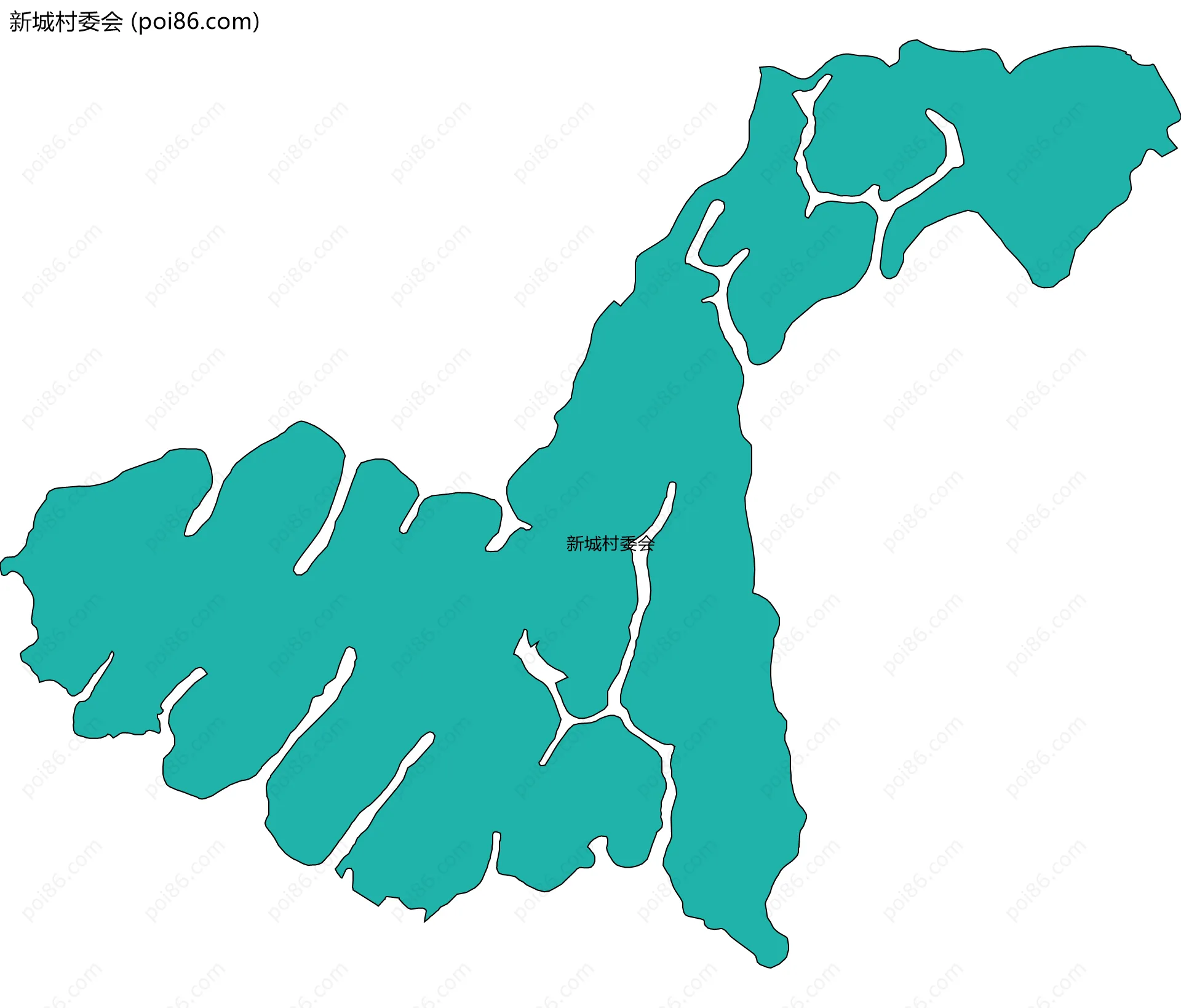 新城村委会边界地图