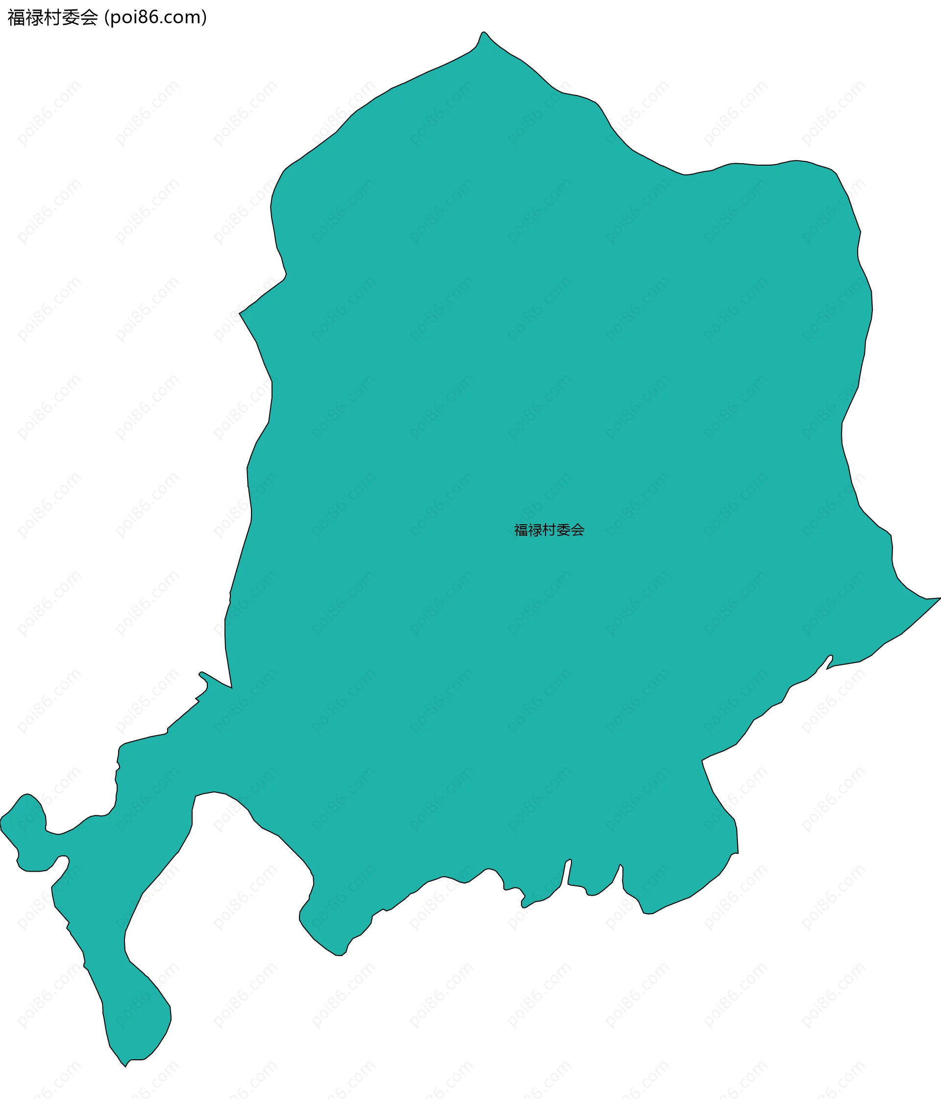 福禄村委会边界地图