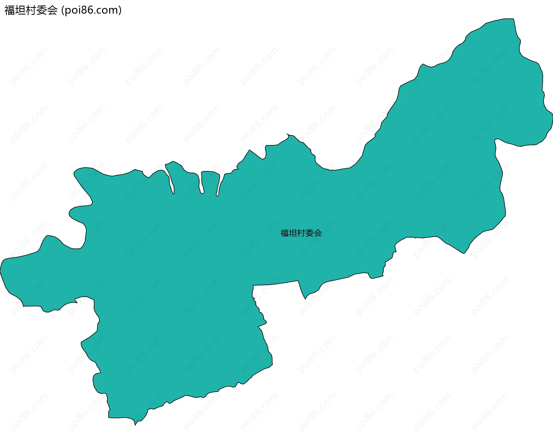 福坦村委会边界地图